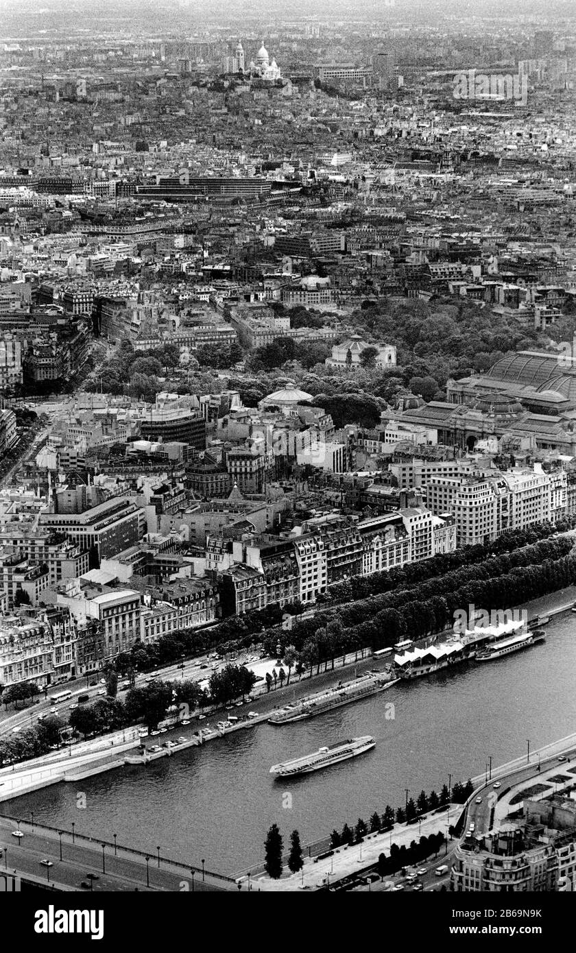 Francia Parigi Vista Dalla Torre Eiffel 1978 Foto Stock