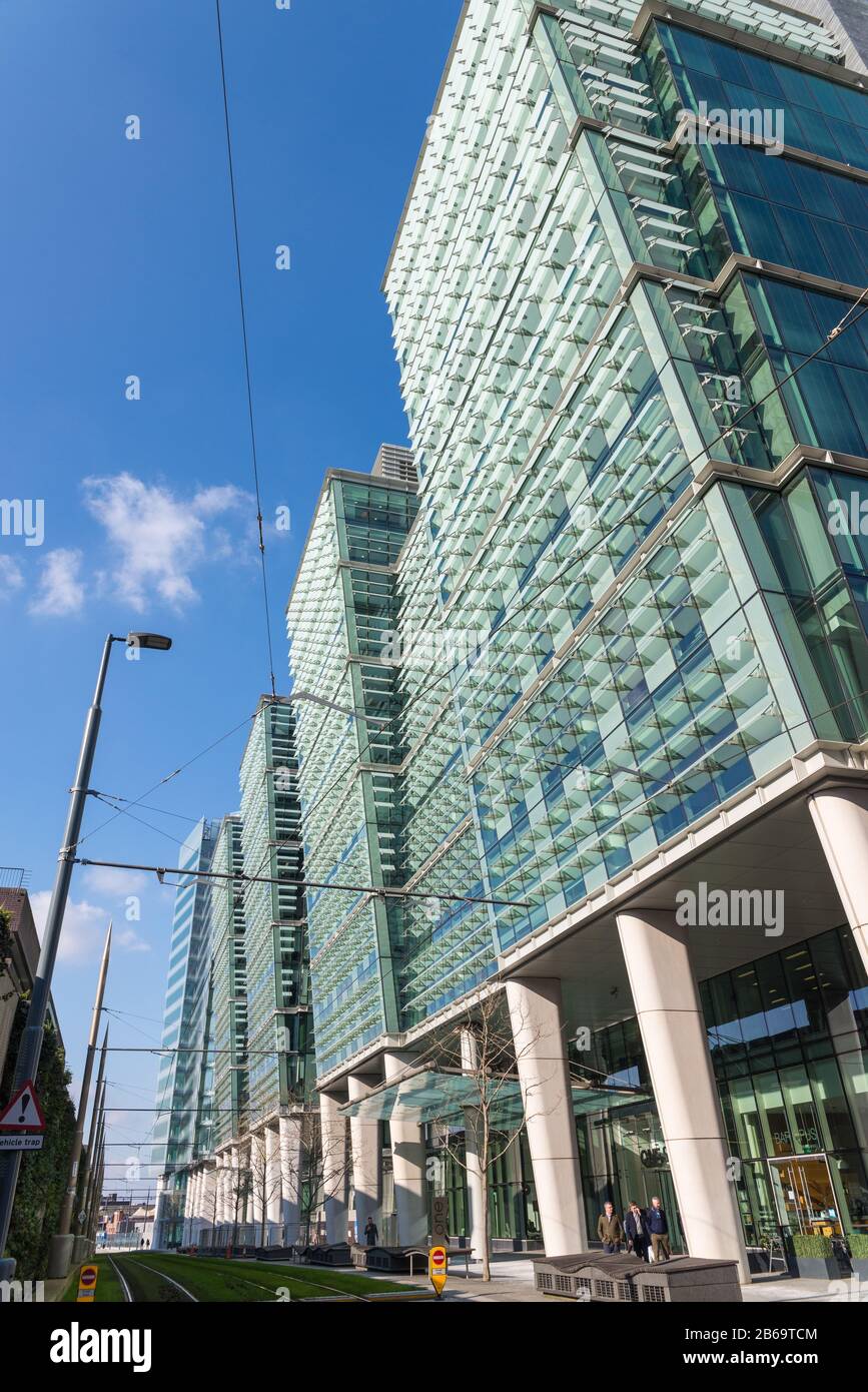 Moderni blocchi di uffici presso lo sviluppo di Snowhill nel centro citta' di Birmingham Foto Stock