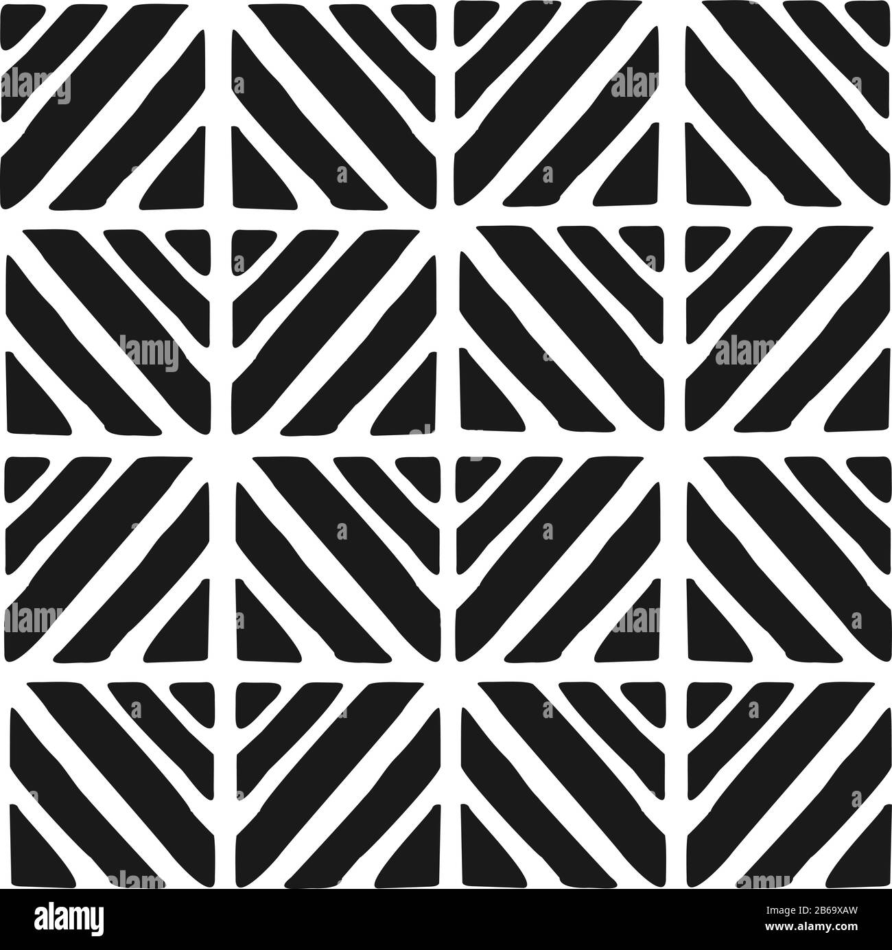 Schema geometrico vettoriale senza giunture di strisce diagonali, linee tracciate a mano. Su sfondo bianco . Per decorazioni, tessuti, tessuti, involucri, tappeti, ceramica t Illustrazione Vettoriale