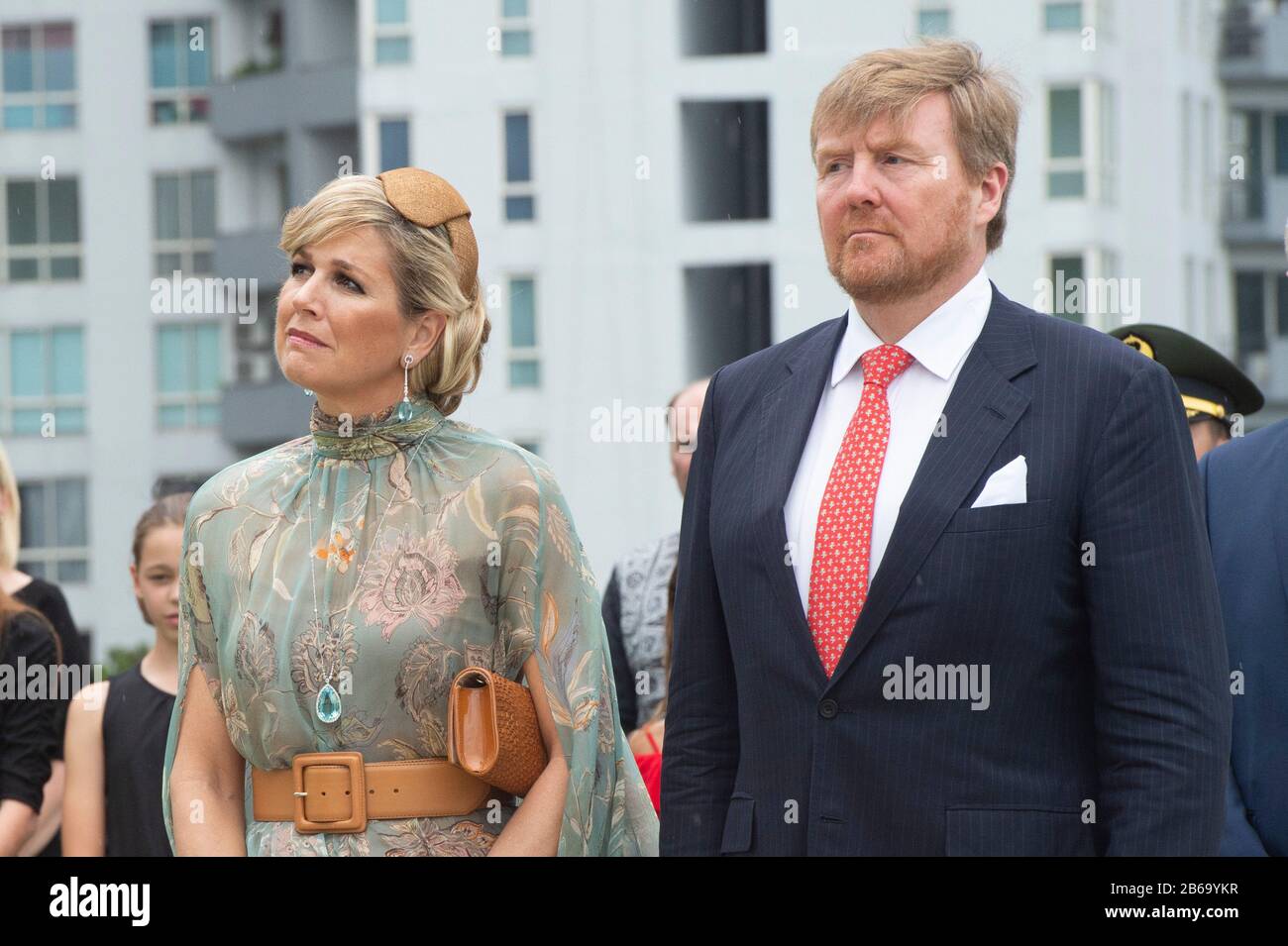 Jakarta, Indonesia. 10th Mar, 2020. Re Willem-Alexander e la regina Maxima dei Paesi Bassi al Menteng Pero di Giacarta, il 10 marzo 2020, per il giuramento nel Campo D'Onore olandese sulla 1st di una visita di stato di 4 giorni in Indonesia Credit: Albert Nieboer/ Netherlands OUT/Point de Vue OUT |/dpa/Alamy Live News Foto Stock