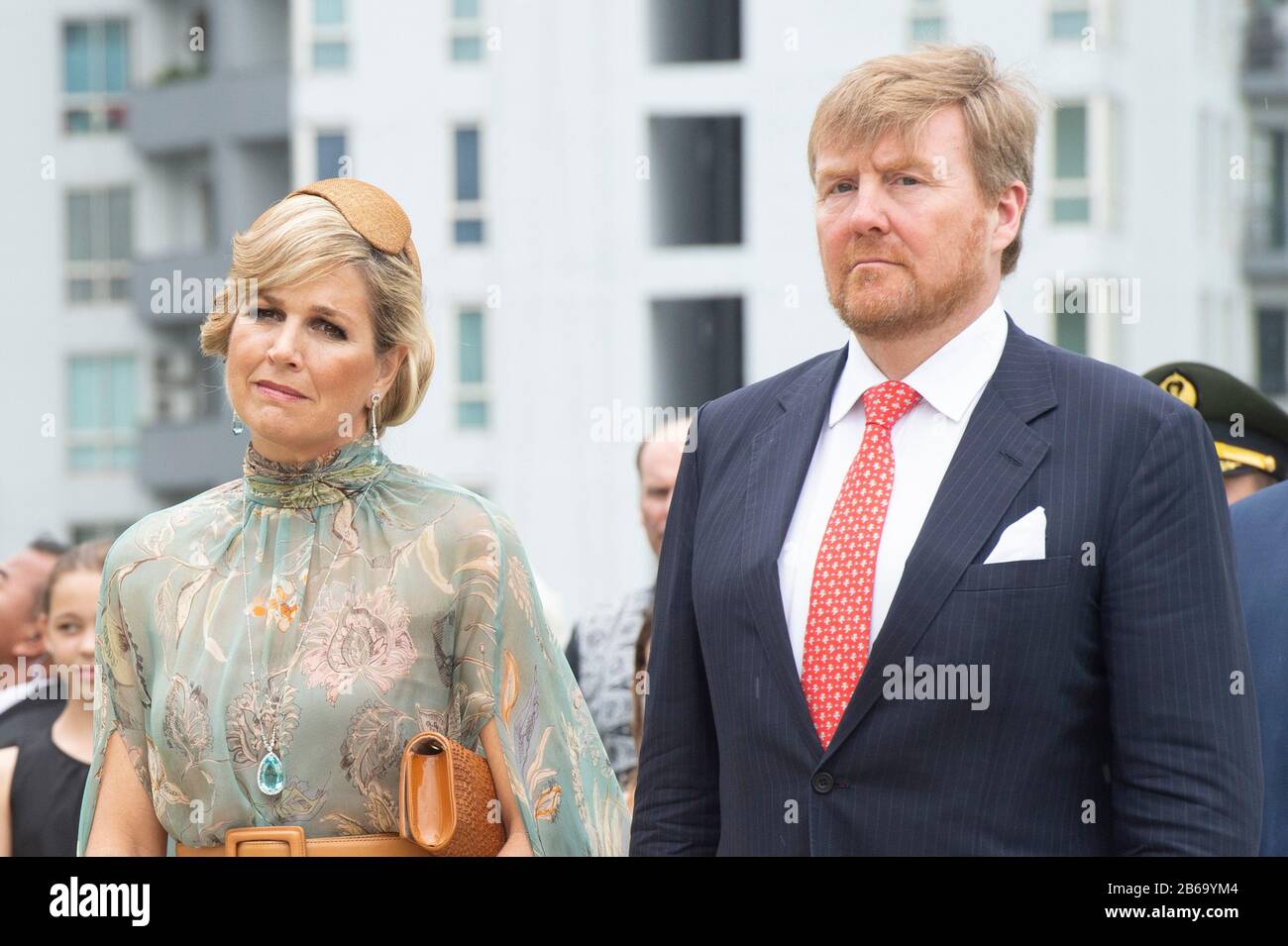 Jakarta, Indonesia. 10th Mar, 2020. Re Willem-Alexander e la regina Maxima dei Paesi Bassi al Menteng Pero di Giacarta, il 10 marzo 2020, per il giuramento nel Campo D'Onore olandese sulla 1st di una visita di stato di 4 giorni in Indonesia Credit: Albert Nieboer/ Netherlands OUT/Point de Vue OUT |/dpa/Alamy Live News Foto Stock