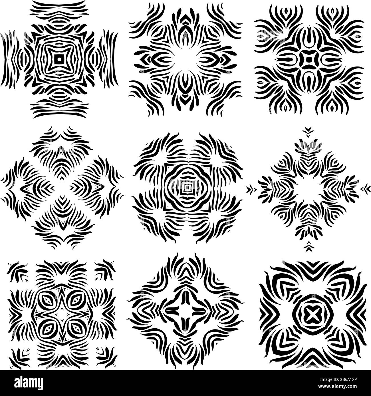 Calligrafica elementi decorativi per il design creativo compiti Illustrazione Vettoriale