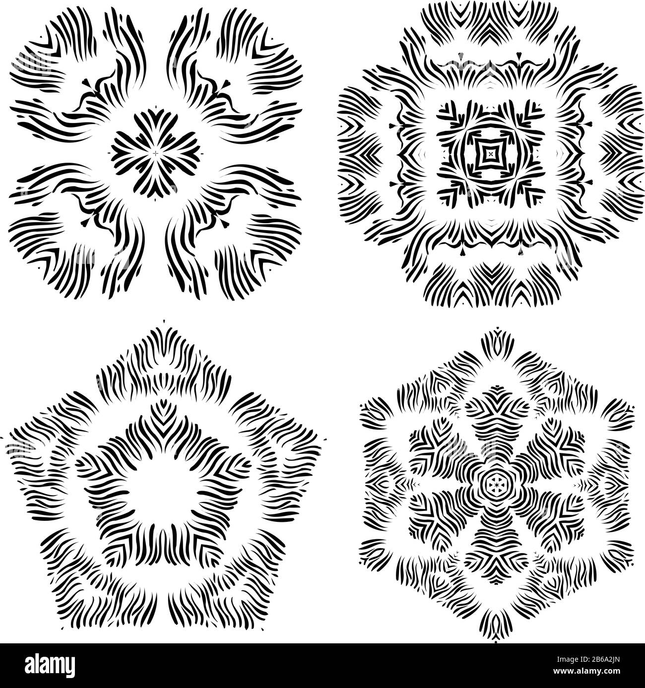 Calligrafica elementi decorativi per il design creativo compiti Illustrazione Vettoriale