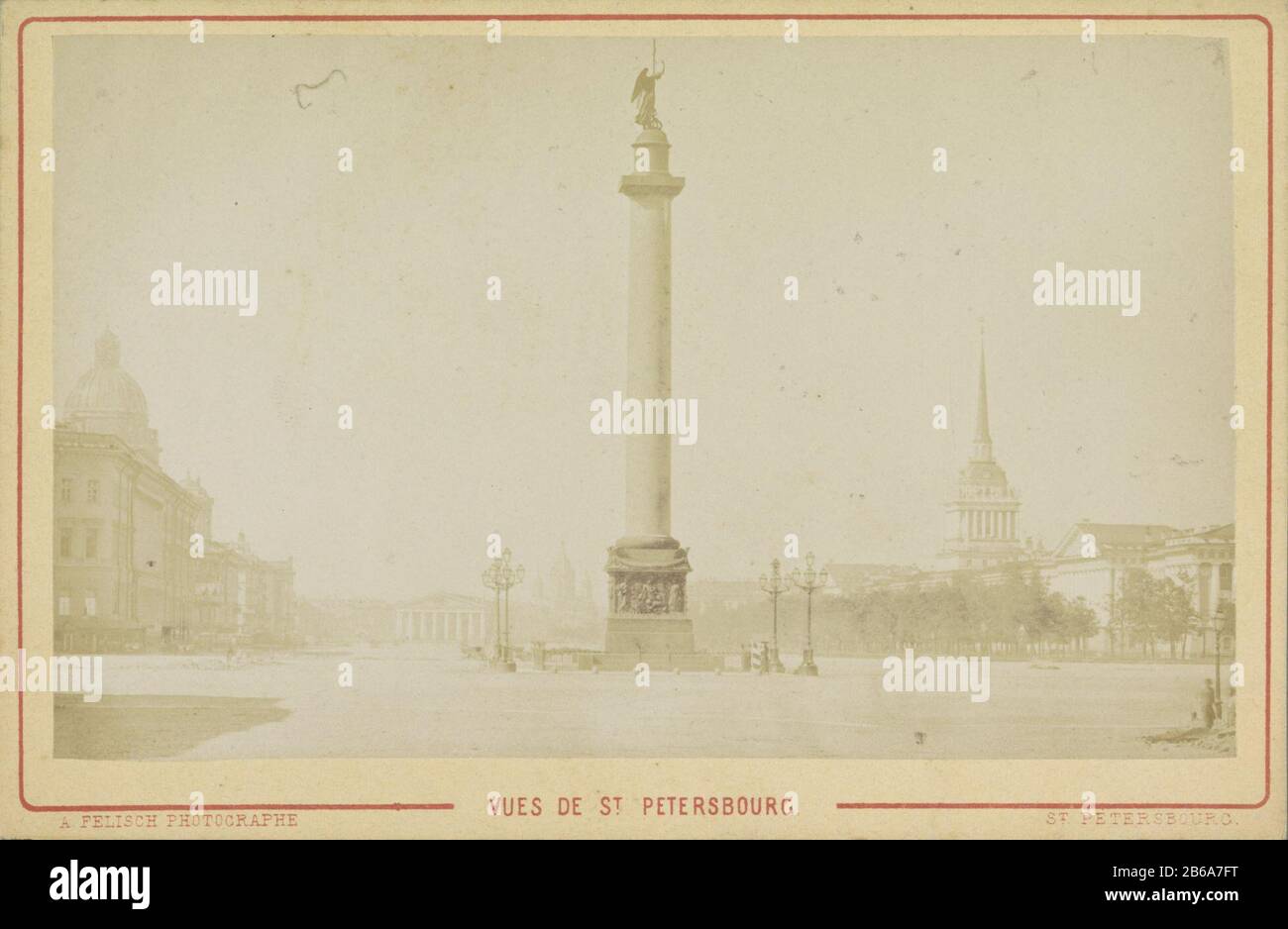 Alexander Column e la piazza dell'Ammiragliato a San Pietroburgo Vues de St Petersbourg (oggetto del titolo) Parte dell'album con registrazioni di San Pietroburgo. Produttore : fotografo: A. Felisch (proprietà in elenco) Fabbricazione A Luogo: San Pietroburgo Data: CA. 1880 - ca. 1900 caratteristiche Fisiche: Albumen stampa materiali: Carta di cartone Tecnica: Albumen stampa dimensioni: Foto: H 92 mm × W 150 mm Oggetto: Quadrato, luogo, circo, ecc. (+ città (-paesaggio) con figure, staffaggio) colonna trionfale con fregi elicoidali (+ variante) Dove: San Pietroburgo Foto Stock Alexander Column e la piazza dell'Ammiragliato a San Pietroburgo Vues de St Petersbourg (oggetto del titolo) Parte dell'album con registrazioni di San Pietroburgo. Produttore : fotografo: A. Felisch (proprietà in elenco) Fabbricazione A Luogo: San Pietroburgo Data: CA. 1880 - ca. 1900 caratteristiche Fisiche: Albumen stampa materiali: Carta di cartone Tecnica: Albumen stampa dimensioni: Foto: H 92 mm × W 150 mm Oggetto: Quadrato, luogo, circo, ecc. (+ città (-paesaggio) con figure, staffaggio) colonna trionfale con fregi elicoidali (+ variante) Dove: San Pietroburgo Foto Stock