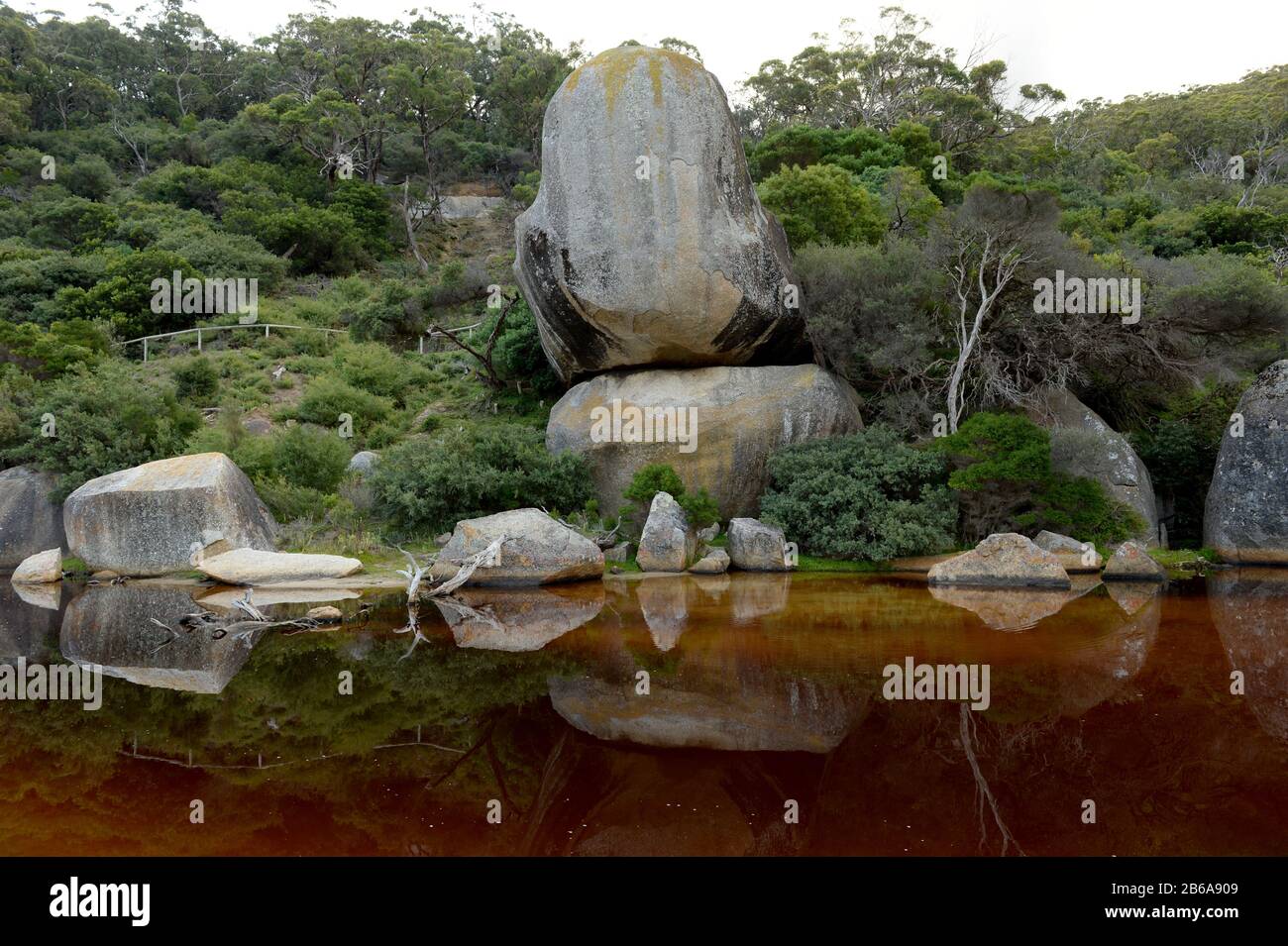 Enormi massi di granito adornano la costa come sculture naturali a Wilson's Prom, Victoria, Australia Foto Stock