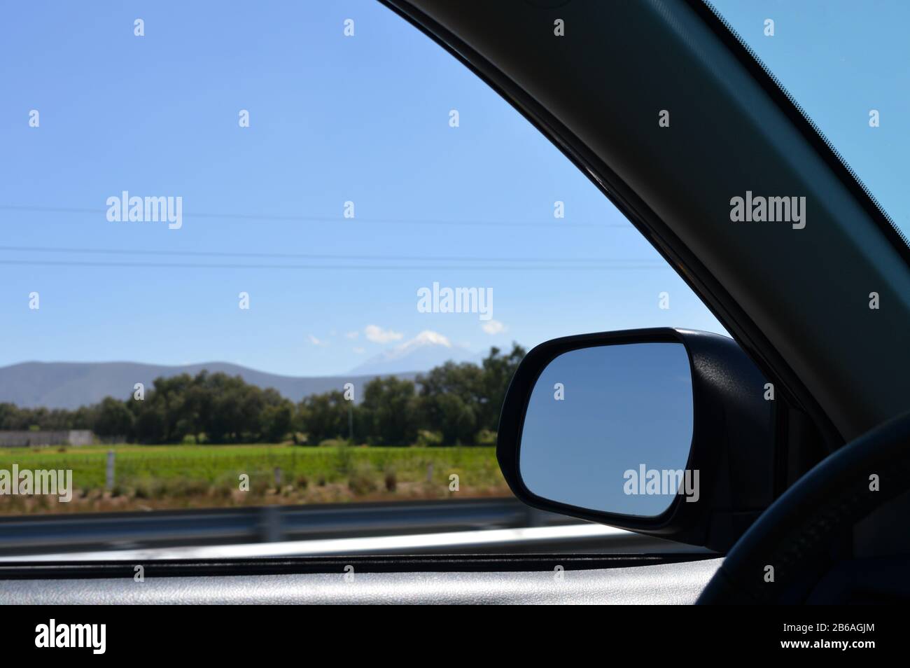 Vista laterale della vettura con finestrino Foto Stock