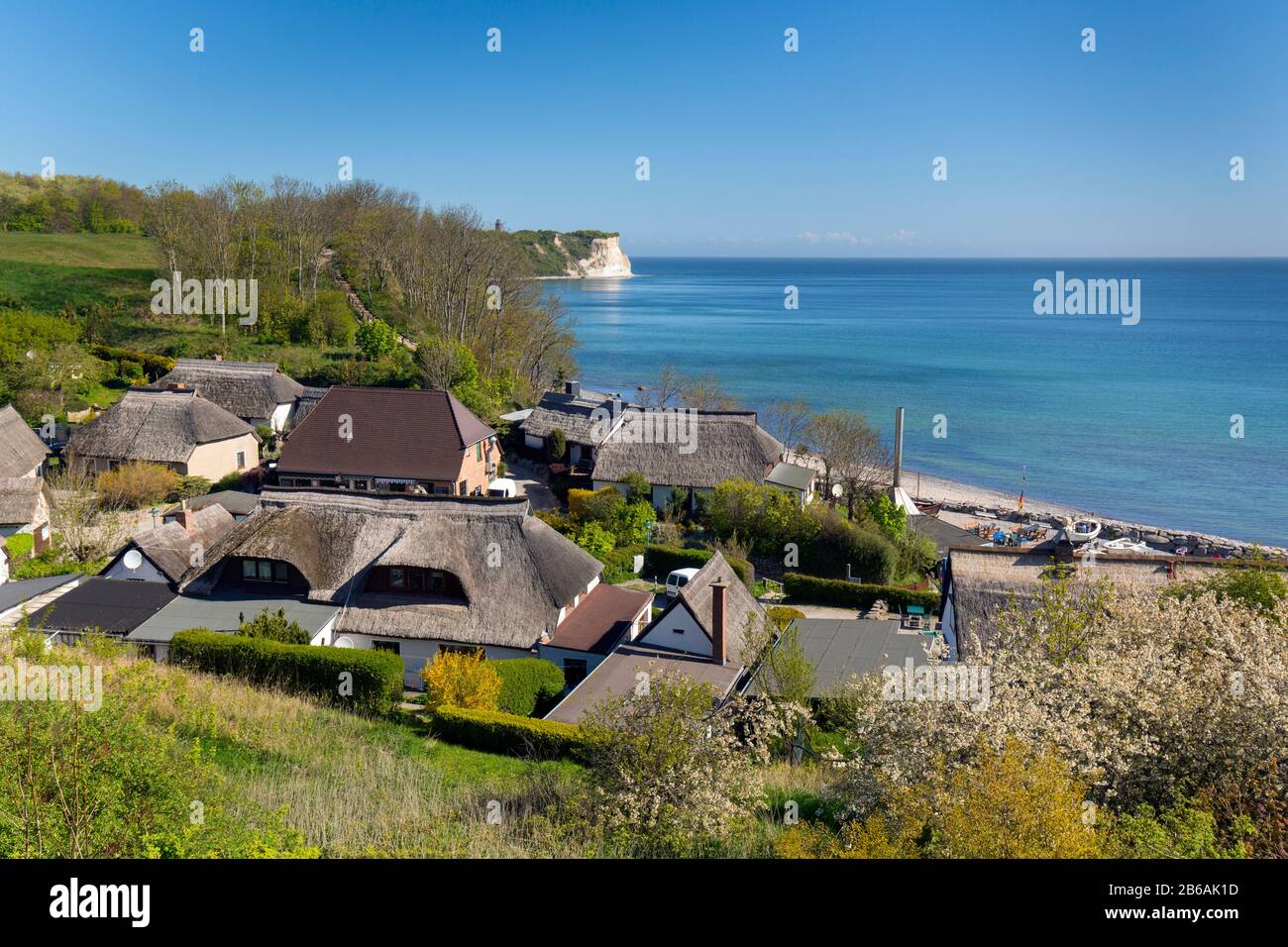 Villaggio di pescatori di Vitt sull'isola tedesca del Mar Baltico di Rügen sulla penisola di Wittow vicino a Capo Arkona, Mecklenburg-Vorpommern, Germania Foto Stock