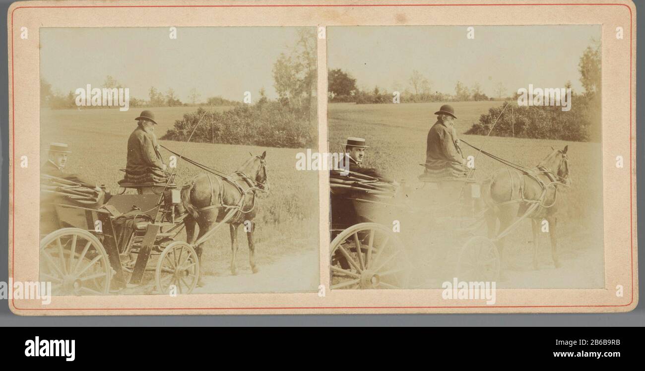 Ardenne Le Ardenne. Un uomo seduto in un carro aperto. Parte di un gruppo di 5 immagini e 19 foto stereo scattate da un fotografo amatoriale sconosciuto nel 1900 ad Amsterdam, le Ardenne e Denemarken. Produttore : fotografo: Anonymous place manufacturing: Ardenne Dating: CA. 1900 caratteristiche Fisiche: Luce del giorno gelatina argento materiale di stampa: Carta cartone Tecnica: Luce del giorno gelatina argento dimensioni di stampa: Supporto secondario: H 88 mm × W 178 mmOnderwerp Foto Stock