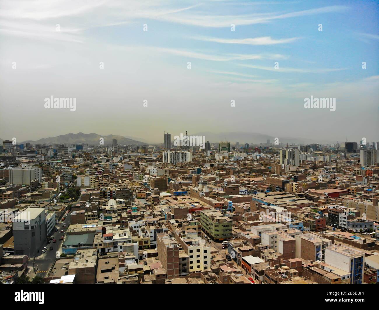 Lima Breña, Perù è uno dei quartieri della capitale peruviana, foto scattata dal cielo con un drone Foto Stock