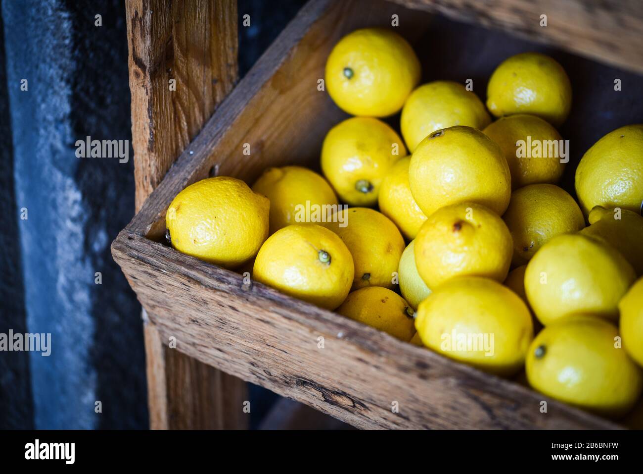 vista ravvicinata dei limoni freschi Foto Stock