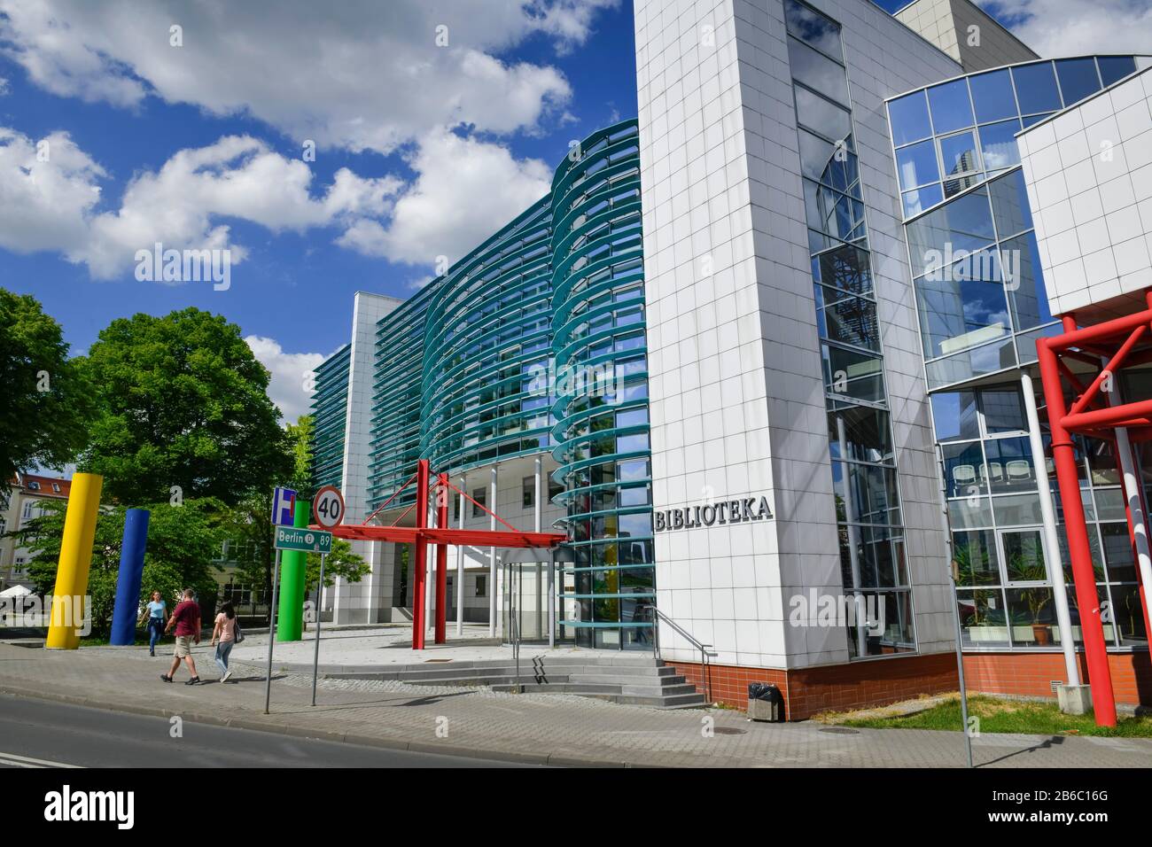 Bibliothek, Collegium Polonicum, Slubice, Polen Foto Stock