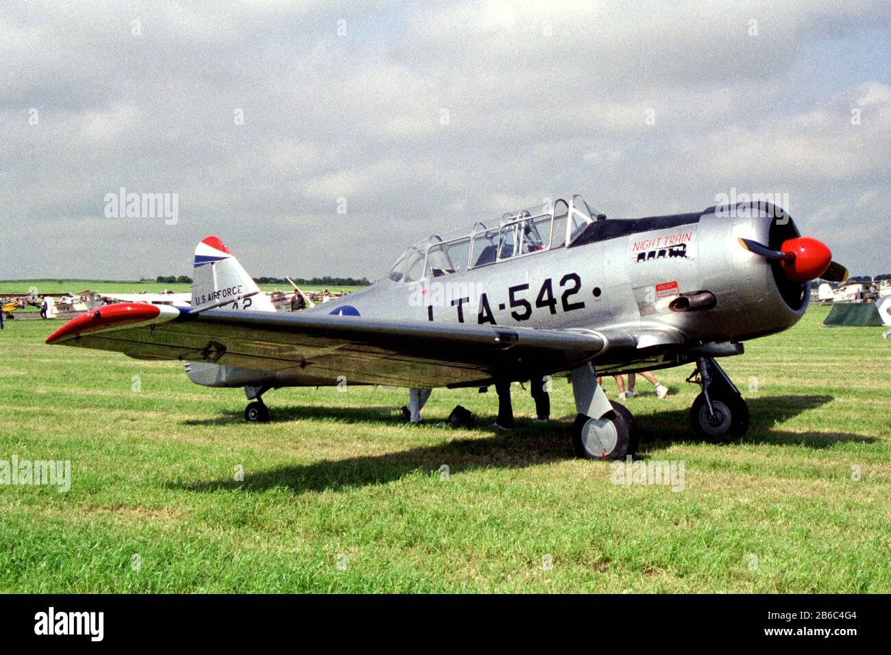 Una T-6 HARVARD IV NORDAMERICANA a Wroughton nel 1991 Foto Stock