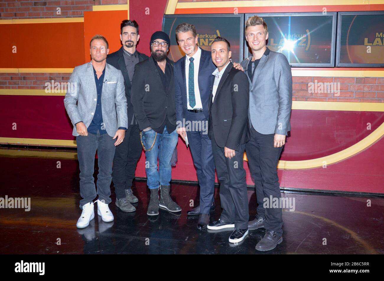 Backstreet Boys, Hamburg, Fernsehmacher, Lanz Talkshow, 19.11.2013 Foto Stock
