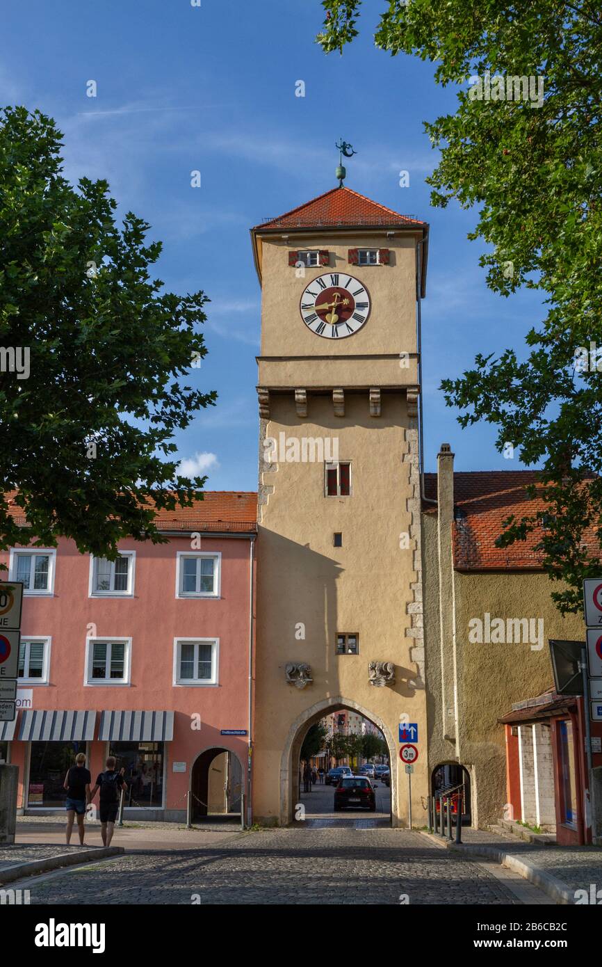 Donautor (porta del Danubio) a Kelheim, Baviera, Germania. Foto Stock