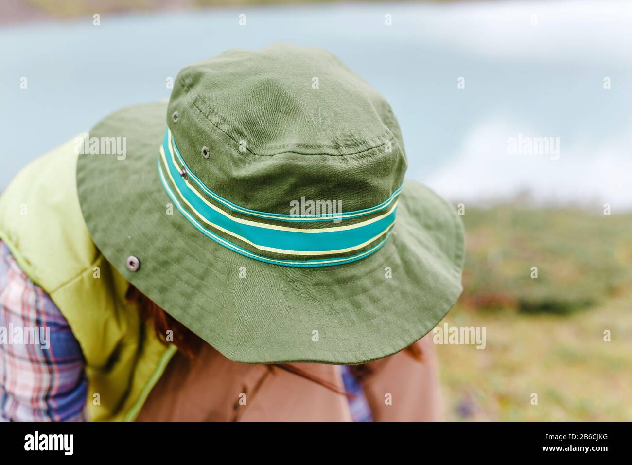 cappello da trekking del viaggiatore o del pescatore Foto stock