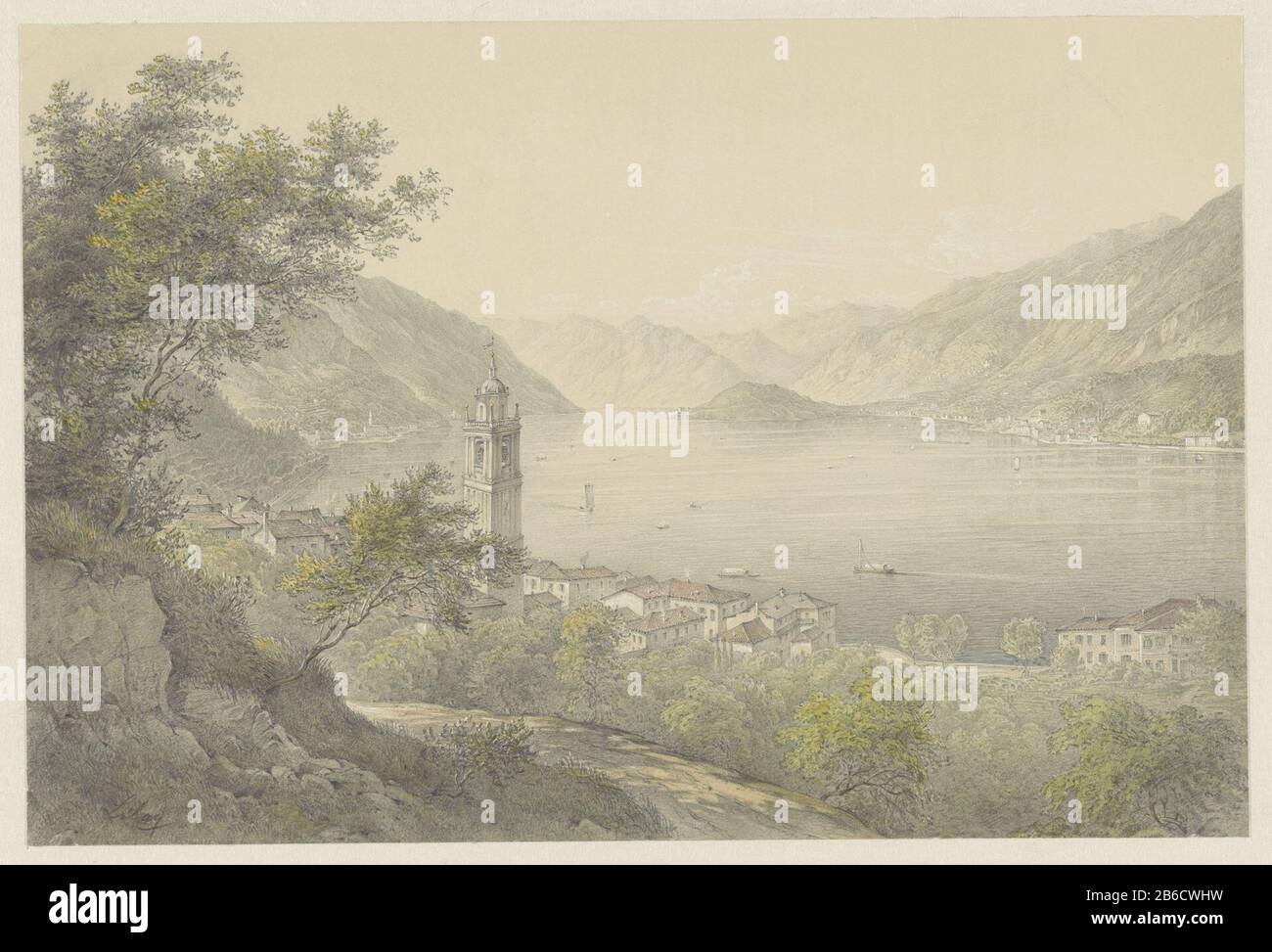 Bellagio Sul Lago Di Como Bellagio Al Comomeer Oggetto Tipo Disegno Numero Oggetto Rp T 1948
