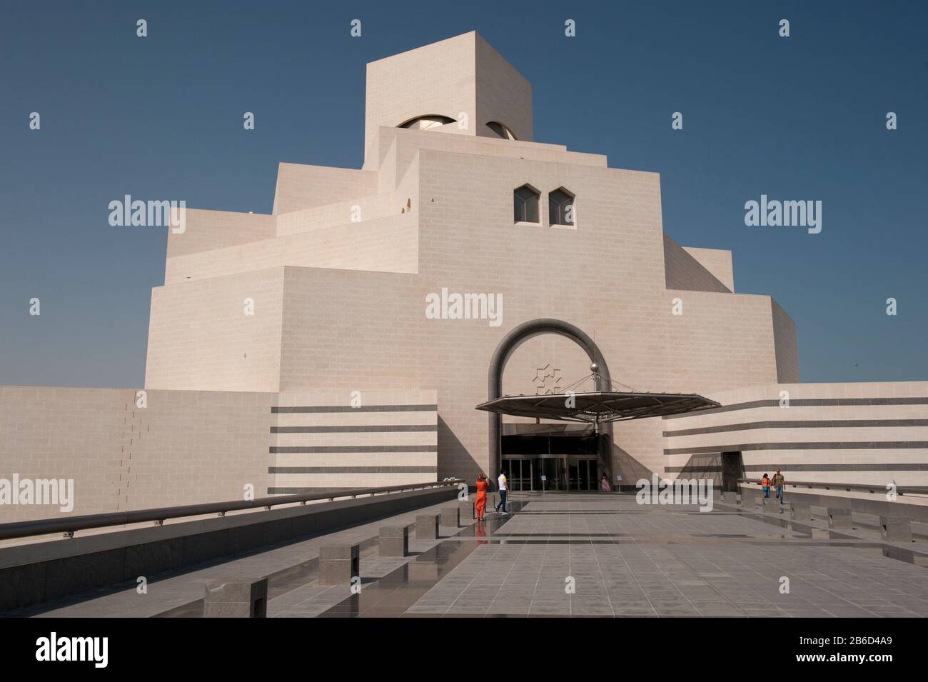 Vista esterna del Museo d'Arte Islamica, Doha, Qatar Foto Stock