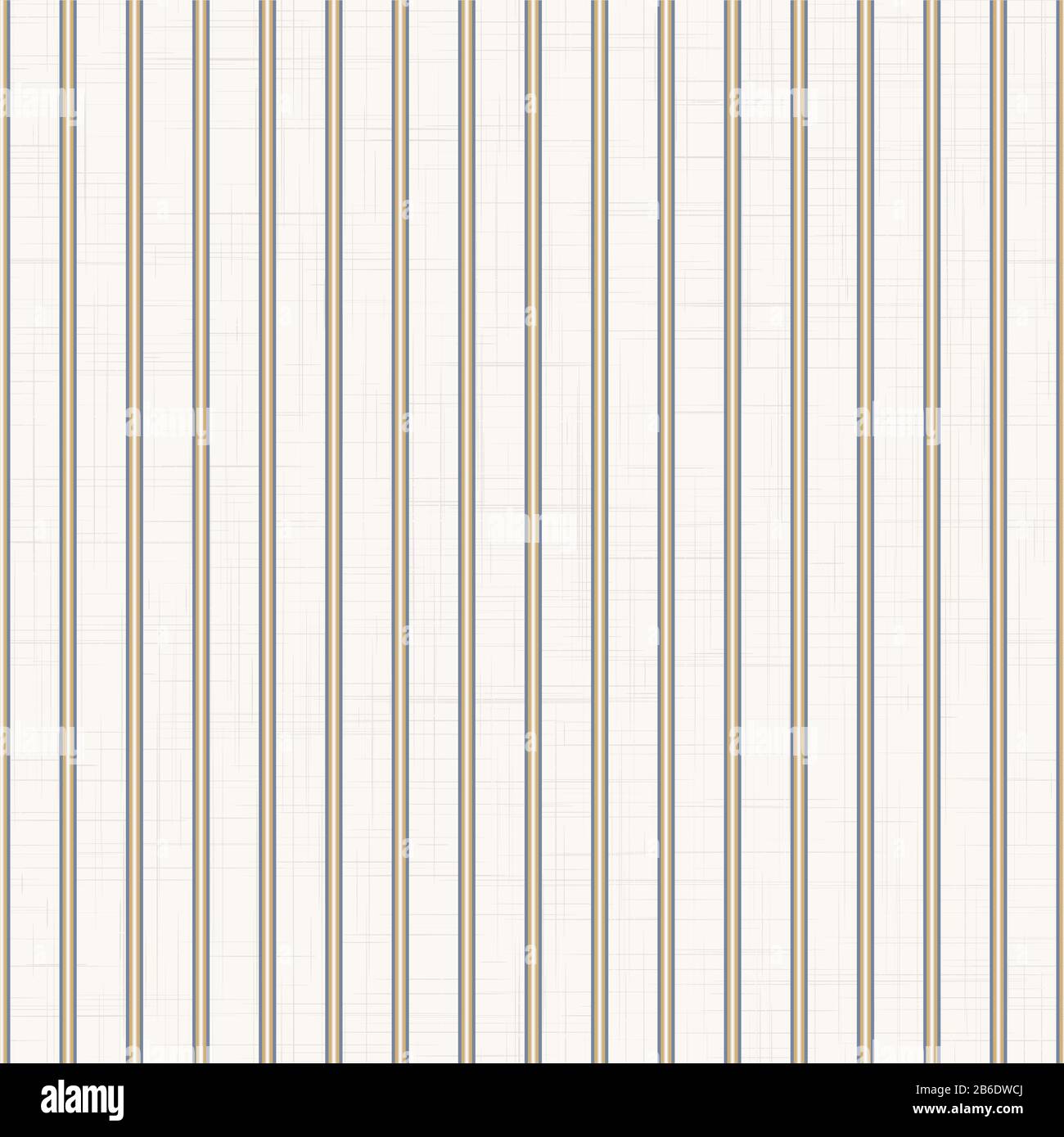 Grigio francese vettore di lino classico sottile striscia texture senza cuciture. Sfondo astratto lineare verticale. Casa colonica in stile tovlecloth cottage Illustrazione Vettoriale