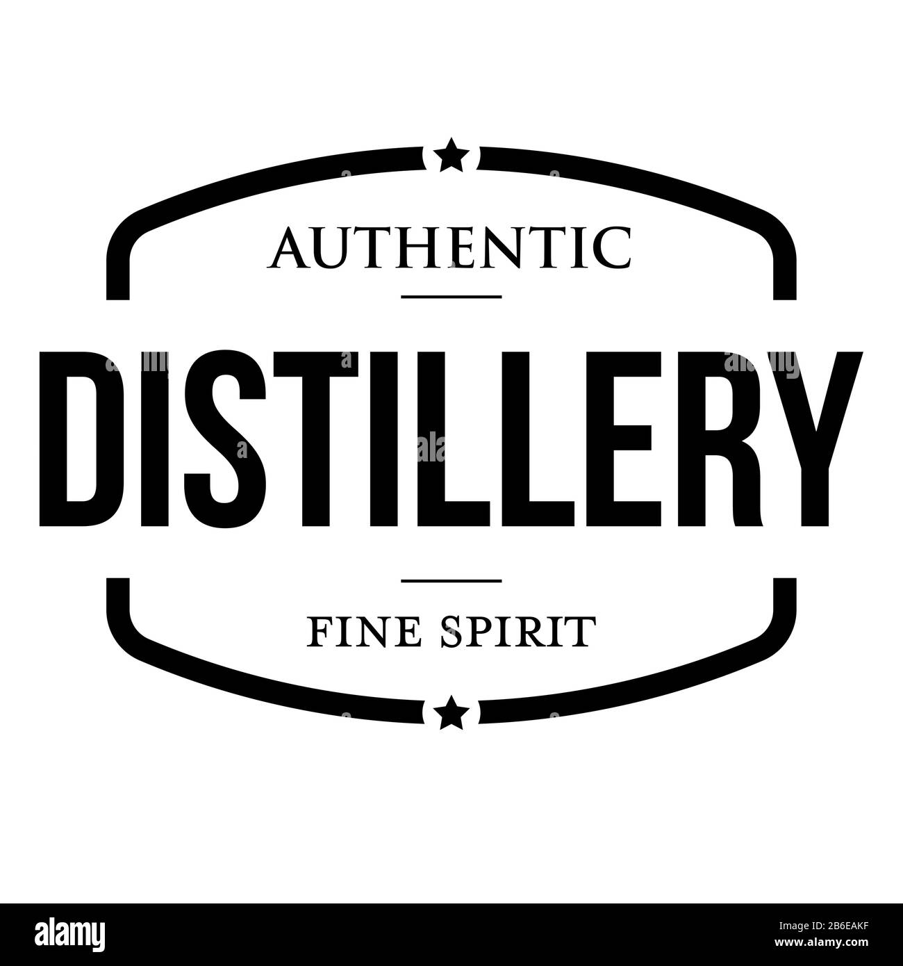 Distillery fine Spirit francobollo d'epoca Illustrazione Vettoriale