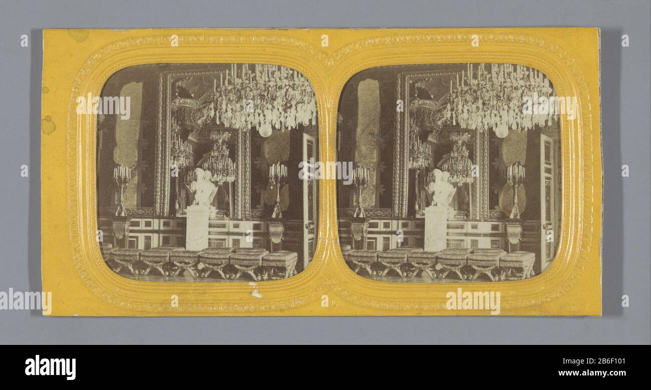 Busto di Napoleone al Palais des Tuileries di Parigi Busto Napoleon aux Tuileries (oggetto del titolo) Busto di Napoleone al Palais des Tuileries di Parigi Busto Napoleon aux Tuileries (oggetto del titolo) Tipo Di Proprietà: Foto stereo (tessuto) numero articolo: RP-F F09329 Iscrizioni / marchi: Monogramma, recto, in rilievo: 'El 'fabbricante Vervaardiger: Fotografo: Anonymous location manufacture: Paris Data: 1855 - 1875 caratteristiche Fisiche: Pressione dell'albumina, montata su carta trasparente colorata a mano; tra cartone goffrato materiale: Carta fotografica, cartone carta Tecnica: Pressione dell'albumina / manuale-col Foto Stock