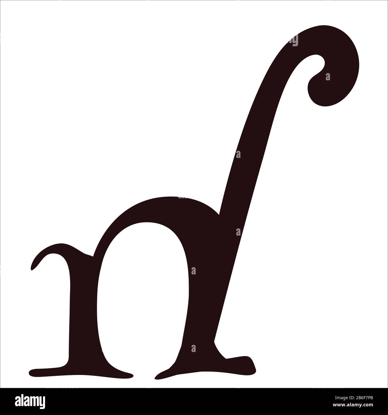 Giraffa creata da elementi tipografici Illustrazione Vettoriale