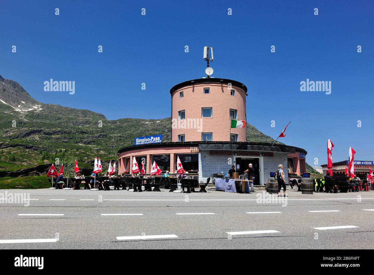 Hotel Restaurant Monte Leone, Simplon, Simonpass Foto Stock