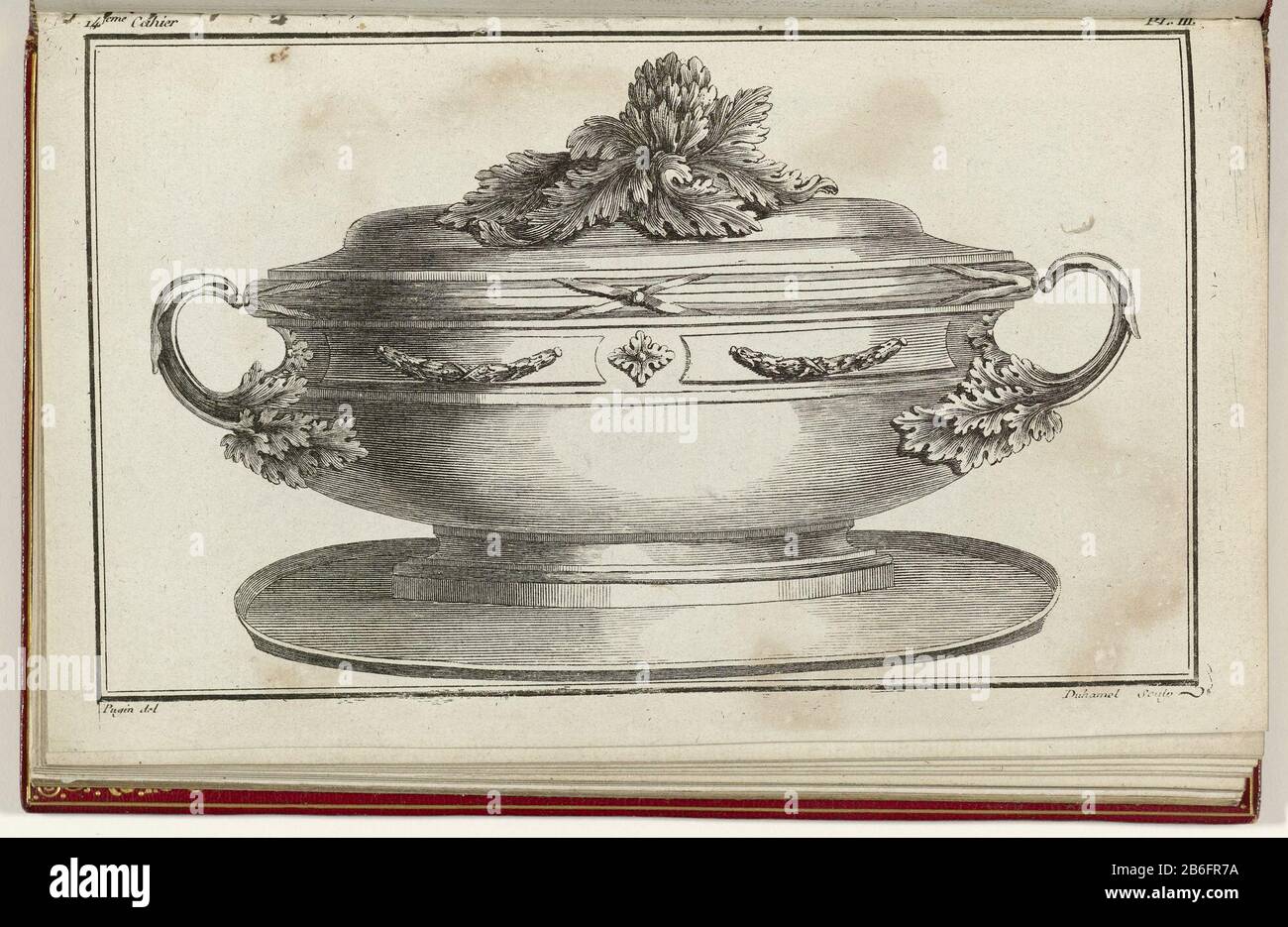 Cabinet of Modes or Methods News, June 1, 1786, pl III BI-1959-529-27 Terrine Manufacture Creator: Printmaker: A. B. Duhamel to drawing: Puginuitgever: Buisson Place manufacture: Paris Data: 1786 Caratteristiche Fisiche: Engra Material: Paper Technique: Engra (printing process) Subject: When fashion plates: 1786-06-01 - 1786-06-01 - 1786-06-01 Foto Stock