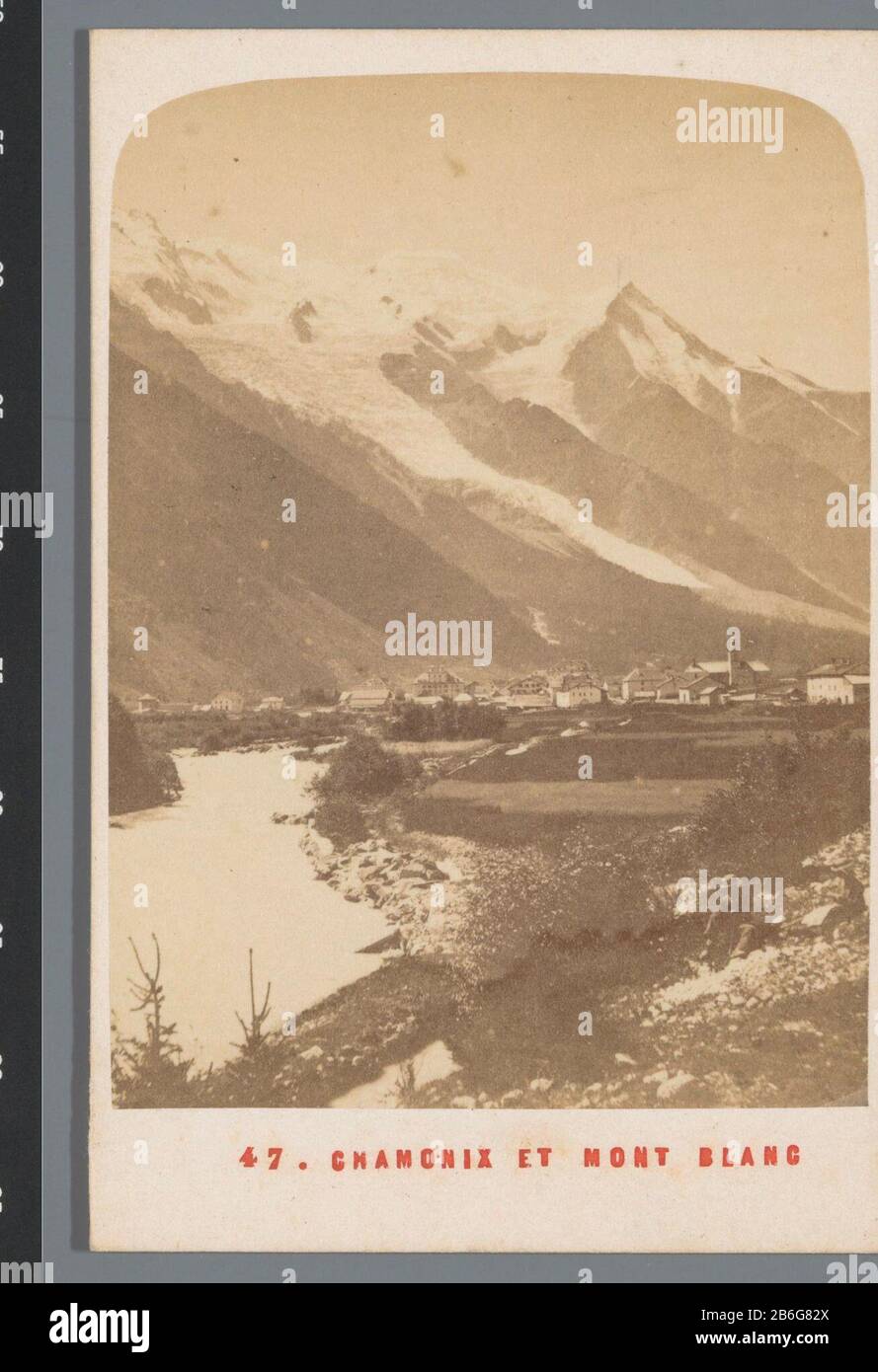 Chamonix et Mont Blanc Chamonix et Mont Blanc Tipo Di Proprietà: Photo carte de visite numero Oggetto: RP-F F24638 Produttore : fotografo: Anonimo Data: 1855 - 1900 dimensioni: Intero: H 101 mm × W 66 mm Foto Stock