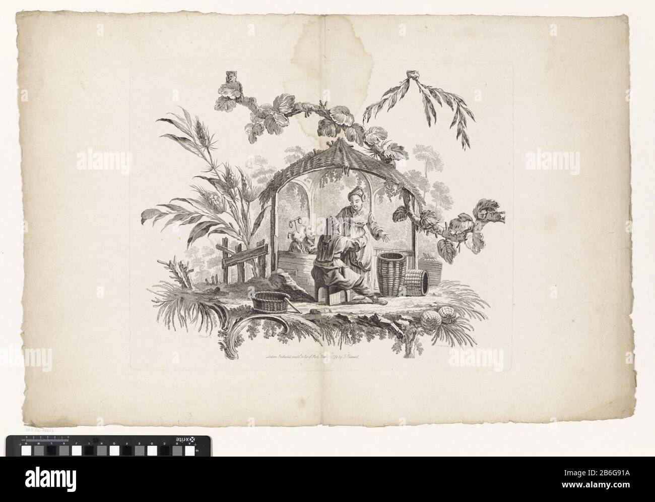 Case e personaggi cinesi Suite di sei stampe i Pillement inv fa Aveline sc London by i Pillement, un Paris Chez Bashan Chineesche woningen en figuren. Suite van zes prenten. I. inv. Pilastro F.A. Aveline sc. Lonten by I. Pillement, a Paris Chez Basan Object Type : prent Objectnummer: RP-P-1887-A-12337 fabbricante : stampatore: François-Antoine Avelinenaar ontwerp van: Jean Baptiste Pillementuitgever: BasanPlaats fabbricazione: Frankrijk papier: 1728 - 1780 Physical kenmerken: ETS en gravure Material: Techneuken (Technieke) Foto Stock