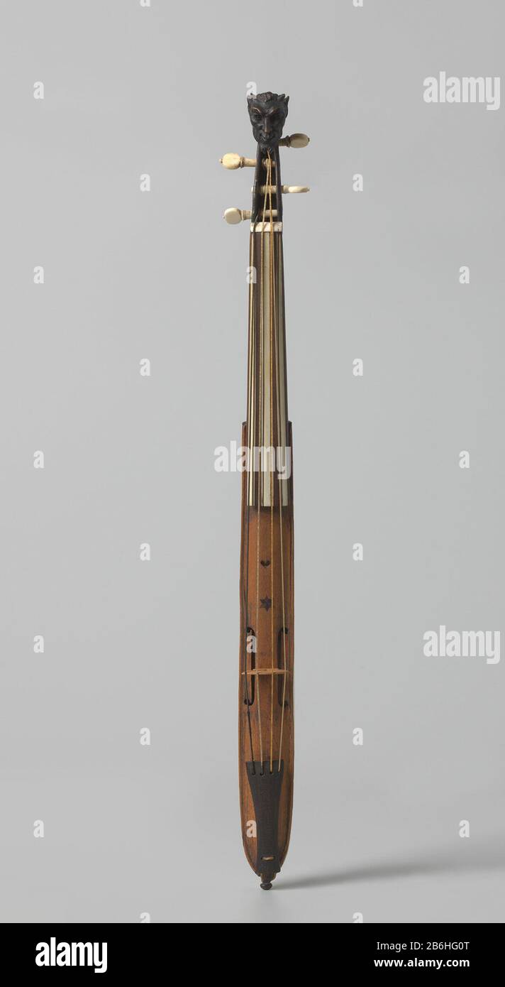 Dance Master Violin Dansmeesterviool Object Type : muziekInstrument snaarInstrument strijkInstrument viool dansmeesterviool Objectnummer: BK-2016-98-18 fabbricante : muziekstrumententbouwer: Georg WörlePlaats fabbricazione: Augsburg datazione: 1671 kenmerken Fisico: Hout en darm Materiale: Hout darm dimensioni: L 44,5 cm. × b 3 cm. × d 3,5 cm. Foto Stock