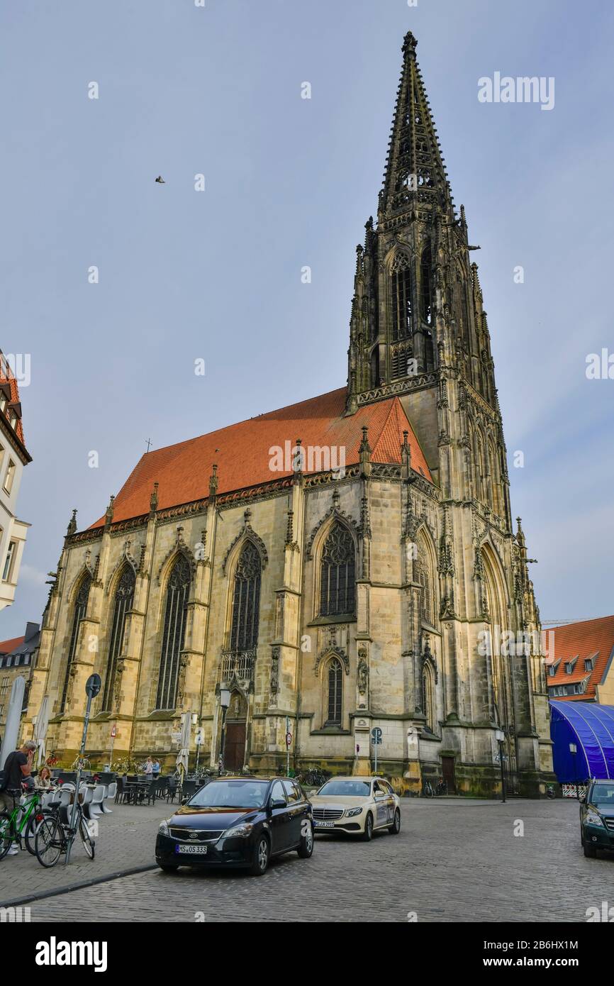 San Lamberti-Kirche, Lambertikirchplatz, Münster, Nordrhein-Westfalen, Deutschland Foto Stock