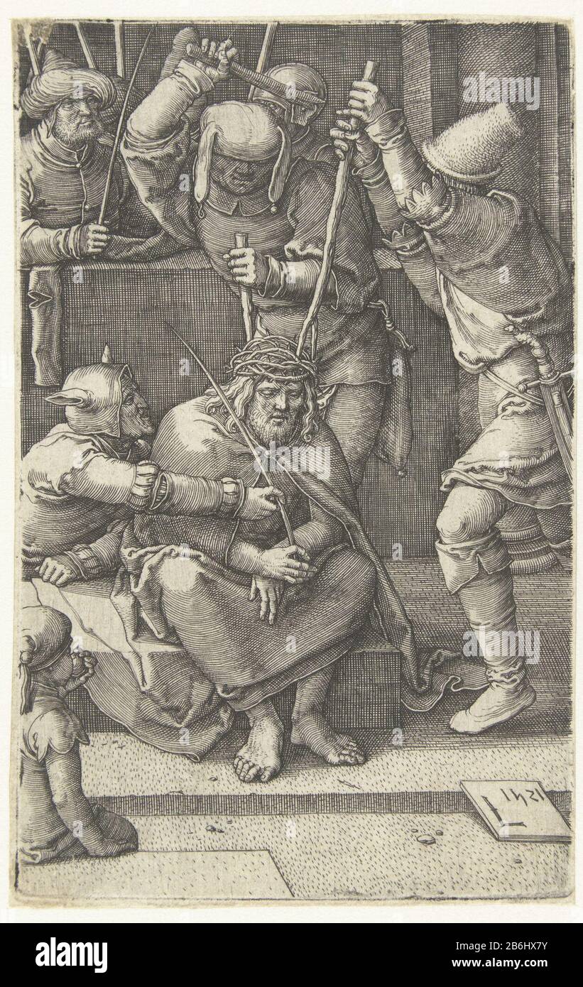 L'incoronazione delle spine La piccola Passione (titolo della serie) Cristo, seduto, è ramificazione nei dati di mano e corona di spine sul capo geduwd. Produttore : stampatore: Lucas van Leyden (edificio elencato) nella sua progettazione: Lucas van Leyden Fabbricazione Del Luogo: Paesi Bassi Data: 1521 caratteristiche Fisiche: Materiale dell'automobile: Tecnica della carta: Engra (processo di stampa) dimensioni: Foglio: H 118 mm b × 75 mm Oggetto: La bombatura con spine: I soldati con bastoni collocano una corona spinosa sul capo di Cristo e gli danno una canna (Matteo 27: 27-31; Marco 15: 16-20; Giovanni 19: 2-3) Foto Stock L'incoronazione delle spine La piccola Passione (titolo della serie) Cristo, seduto, è ramificazione nei dati di mano e corona di spine sul capo geduwd. Produttore : stampatore: Lucas van Leyden (edificio elencato) nella sua progettazione: Lucas van Leyden Fabbricazione Del Luogo: Paesi Bassi Data: 1521 caratteristiche Fisiche: Materiale dell'automobile: Tecnica della carta: Engra (processo di stampa) dimensioni: Foglio: H 118 mm b × 75 mm Oggetto: La bombatura con spine: I soldati con bastoni collocano una corona spinosa sul capo di Cristo e gli danno una canna (Matteo 27: 27-31; Marco 15: 16-20; Giovanni 19: 2-3) Foto Stock