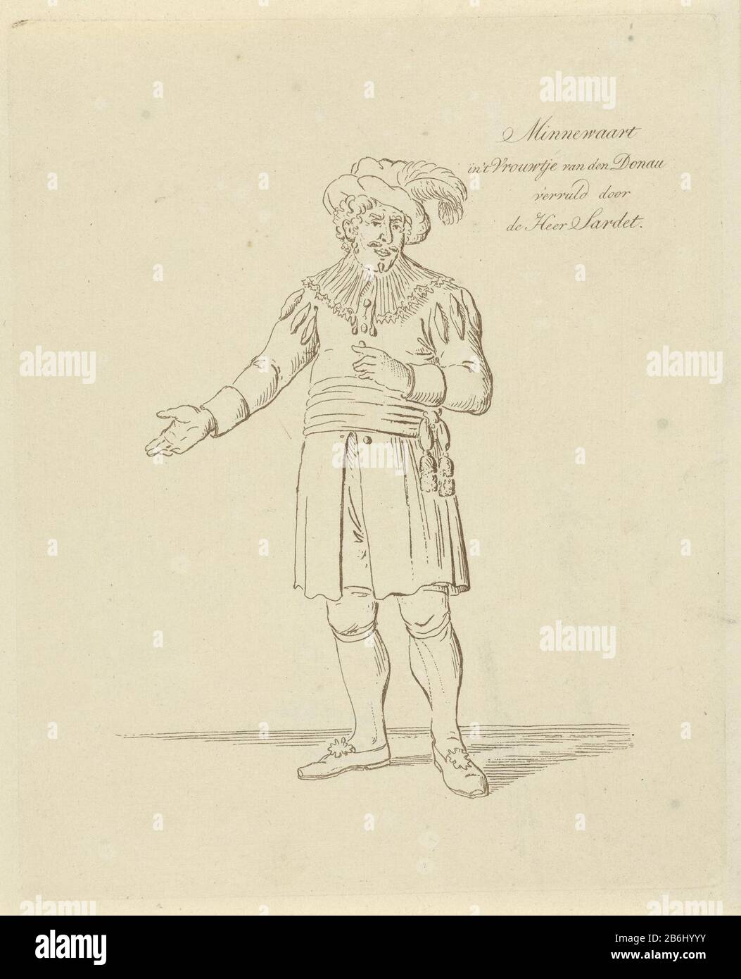 Il Sig. Sardet nel ruolo di Minne Waart Minne Waart in 't Vrouwtje del Danubio () (oggetto del titolo) attori e attrici in vari ruoli (titolo della serie) attore Sig. Sardet come Minne Foto Stock