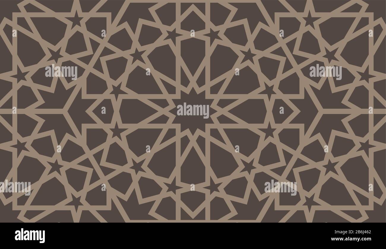 Schema senza giunture vettoriale di piastrelle arabe. Illustrazione Vettoriale