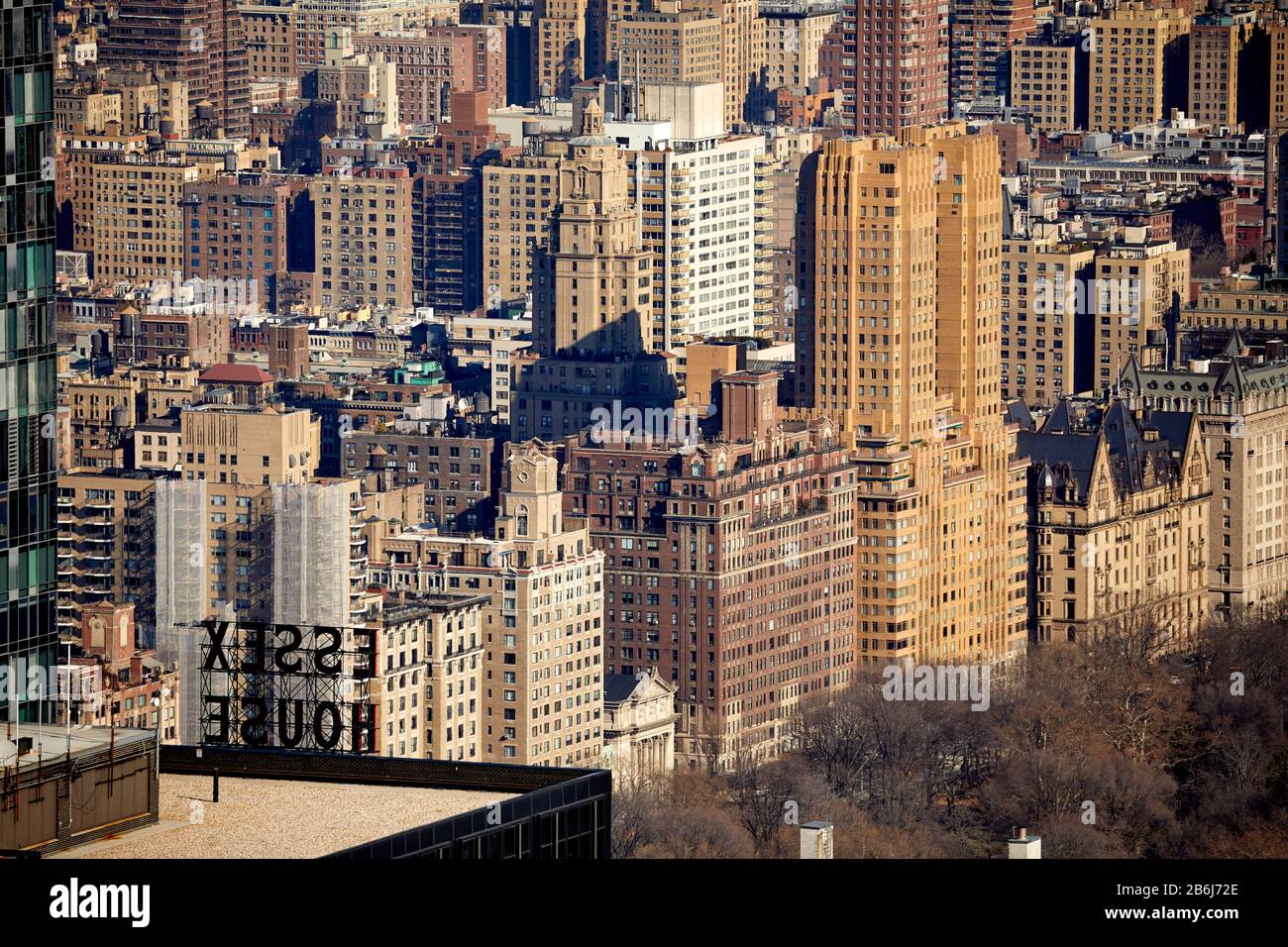 New York City Manhattan skyline Upper West Side appartamenti Foto Stock