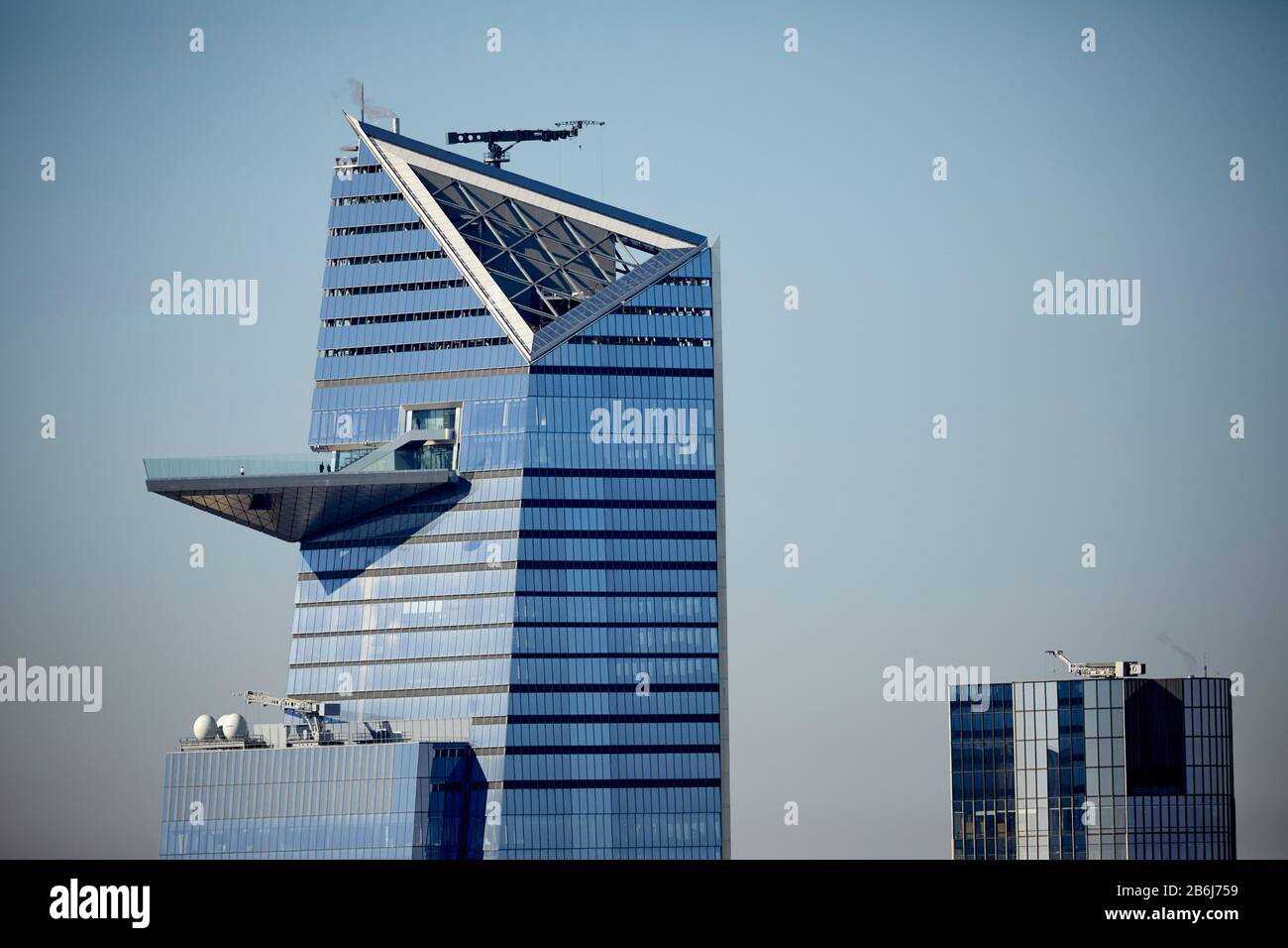 La più alta piattaforma di osservazione all'aperto dell'emisfero occidentale di Manhattan Edge, nella città di New York, costruita Nei Cantieri di Hudson Foto Stock