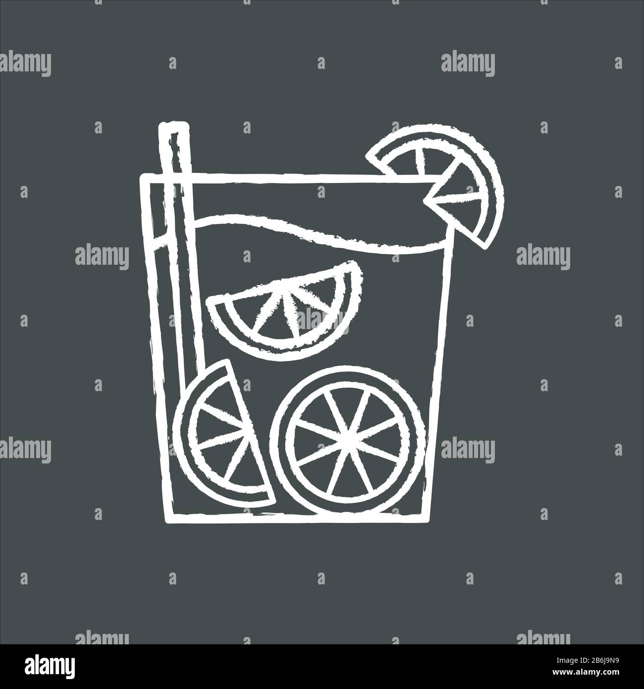 Caipirinha gesso bianco icona su sfondo nero. Cocktail brasiliano. Bevanda alcolica con calce. Bevanda tradizionale. Cocktail tutto il giorno. Nazionale Illustrazione Vettoriale