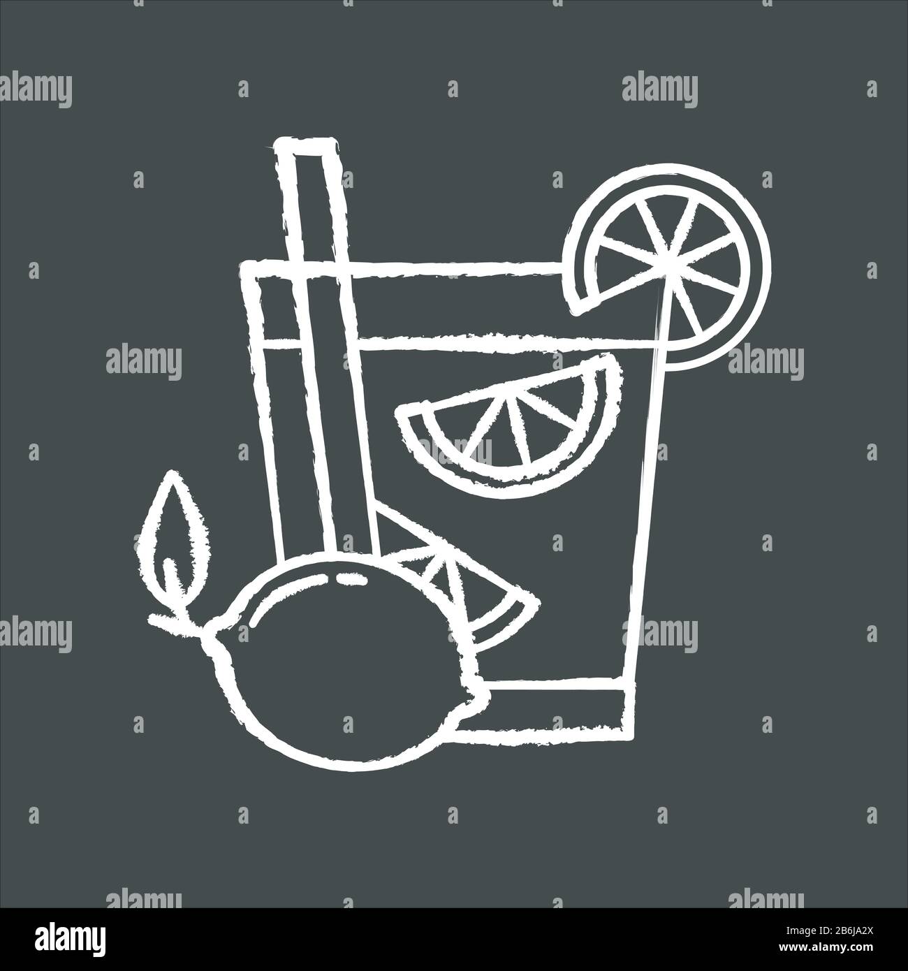 Caipirinha gesso bianco icona su sfondo nero. Cocktail brasiliano. Bevanda alcolica al limone. Bevanda tradizionale. Cocktail tutto il giorno. Nazionale Illustrazione Vettoriale