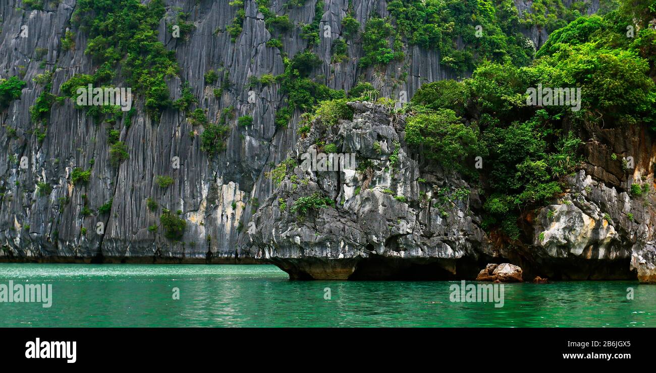vista in ha lungo baia-vietnam Foto Stock