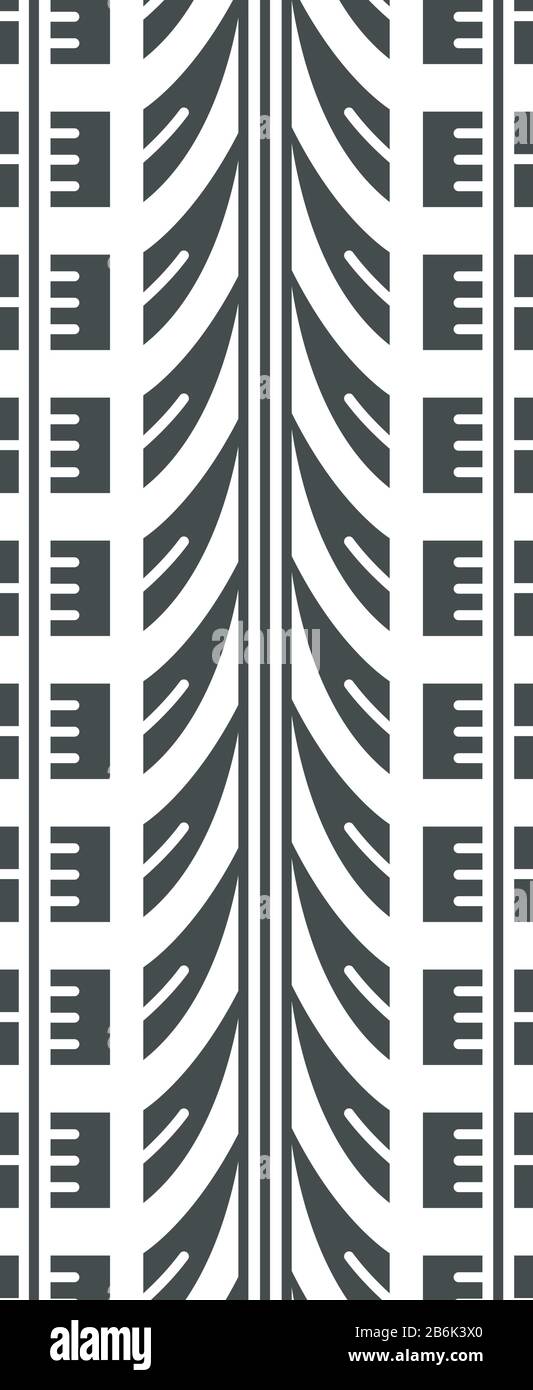 Icona glifo nero tracce ruota. Marchi dettagliati di automobile, di strada del motociclo. Auto stampa ruota estate. Percorso pneumatici del veicolo. Simbolo di silhouette acceso Illustrazione Vettoriale