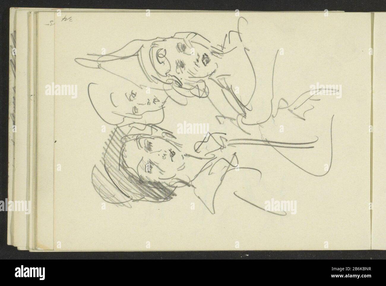 Tre donne in abiti, possibilmente variétédanseressen Oggetto tipo : foglio di Sketchbook numero articolo: RP-T-1935-146-17 (V) Descrizione: Foglio 17 verso da Schetchbook LXV 27 bladen. Produttore : artista: Isaac Israele Luogo di produzione: L'Aia (possibile) Datato: 1875 - 1934 caratteristiche Fisiche: Matita materiale: Carta matita Oggetto: Donna adulta scena costume - CC - femmina Foto Stock