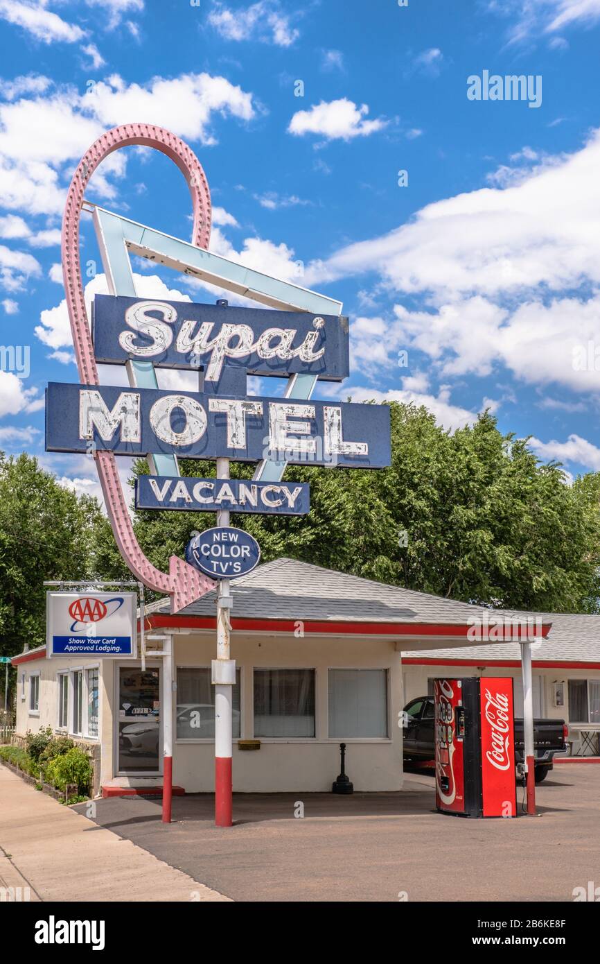 Un classico motel americano a Seligman, Arizona Foto Stock
