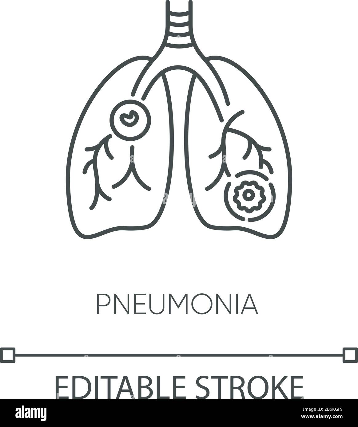 Icona lineare pixel polmonite perfetta. Illustrazione personalizzabile a linee sottili. Malattia respiratoria pericolosa, simbolo del contorno della malattia polmonare. Vettore Illustrazione Vettoriale Icona lineare pixel polmonite perfetta. Illustrazione personalizzabile a linee sottili. Malattia respiratoria pericolosa, simbolo del contorno della malattia polmonare. Vettore Illustrazione Vettoriale