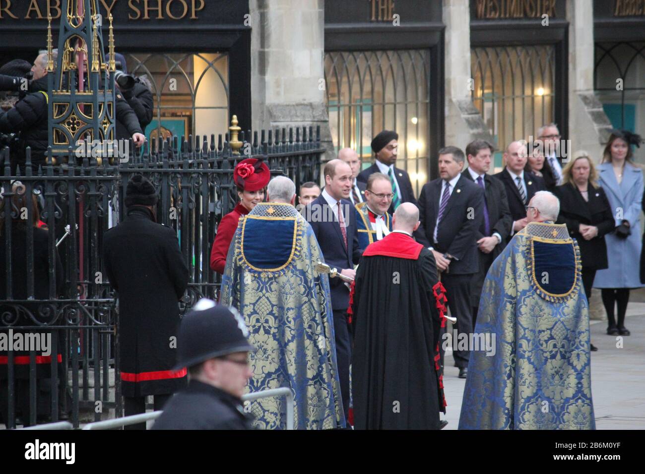 Londra, Regno Unito - 09/03/2020: Prince William e Kate Middleton partecipano al servizio del Commonwealth Day a Westminster Abby, Londra. Foto Stock