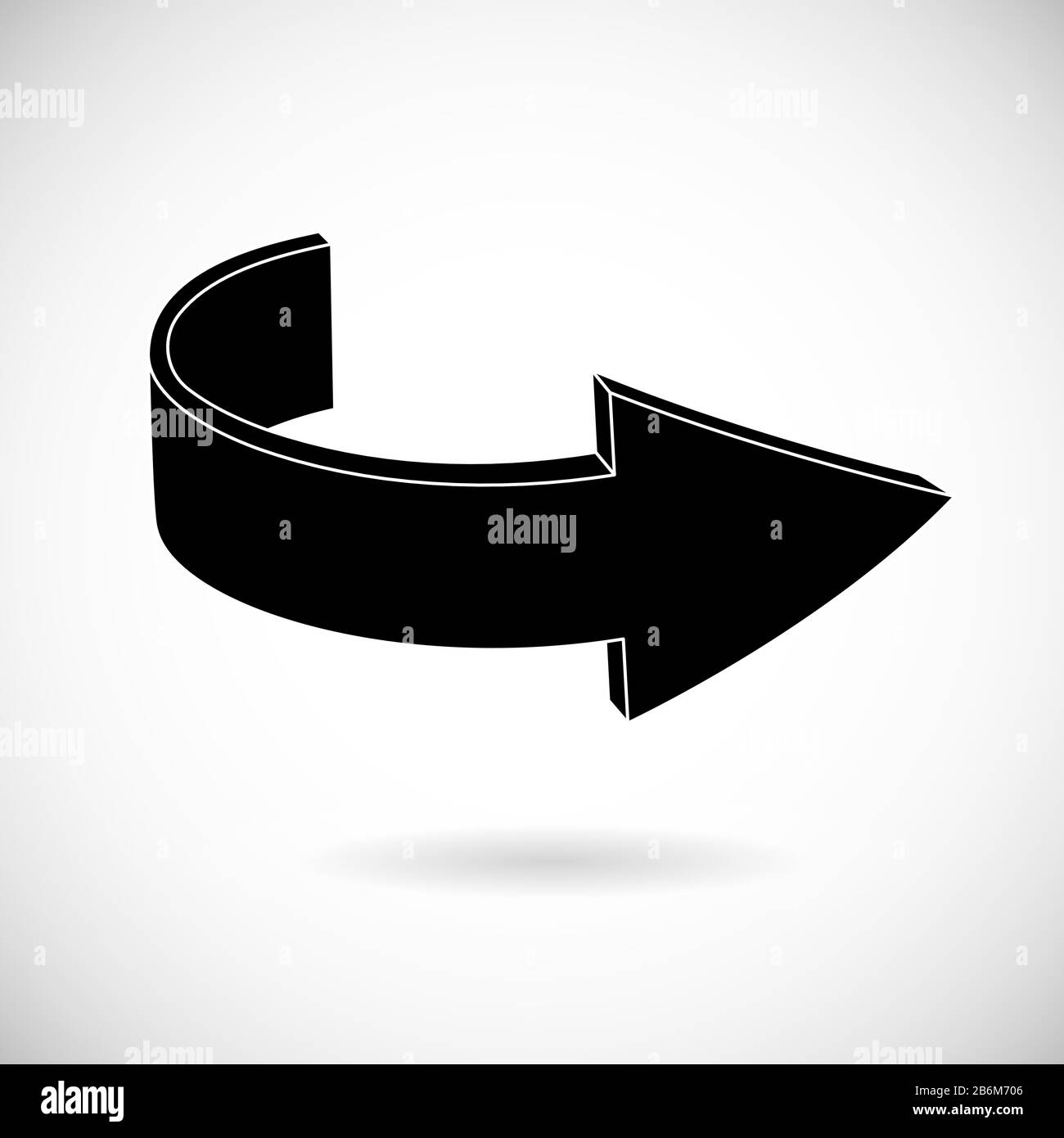 Curved arrow Immagini Vettoriali Stock - Alamy