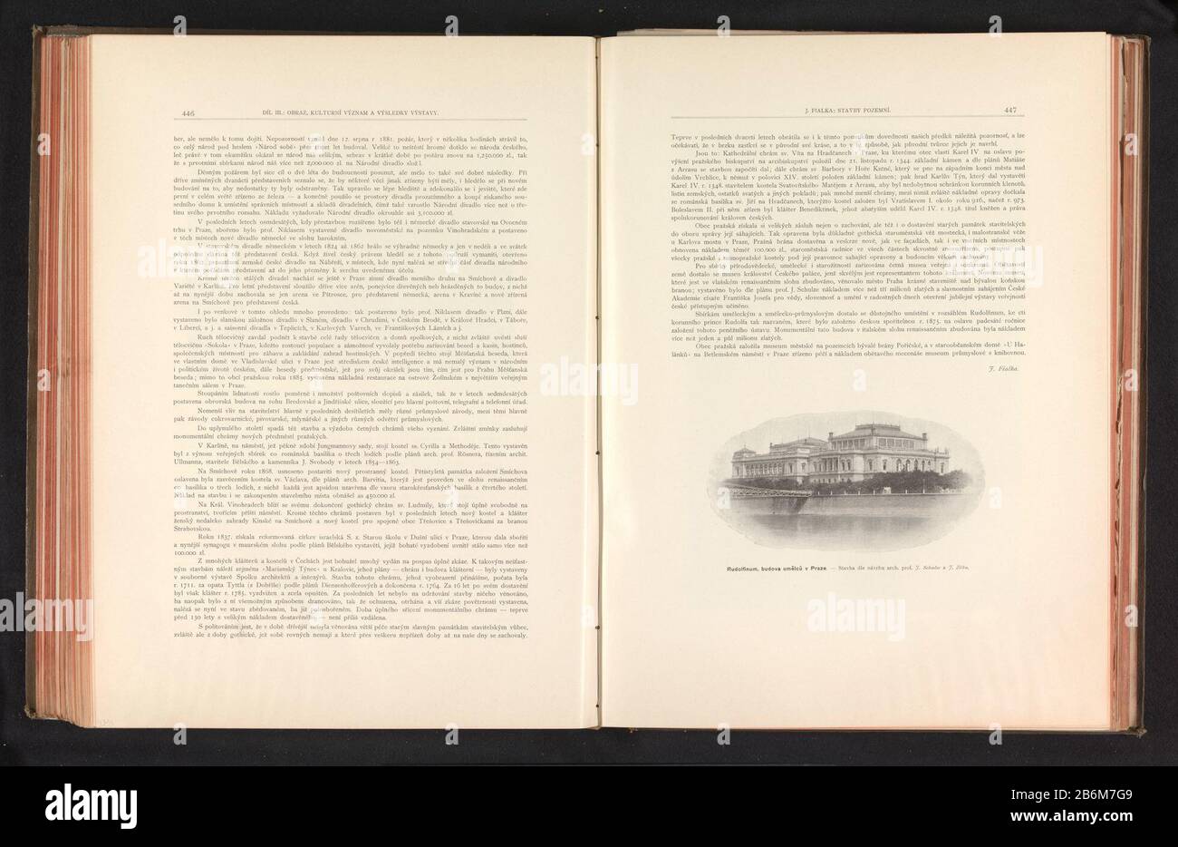 Exterieur van het Rudolfinum te Praag Rudolfinum, Cordova umelcu v Praze (titel op object) esterno del Rudolfinum a PraagRudolfinum, Cordova umelcu v Praze (title object) Tipo Di Oggetto: Stampa fotomeccanica numero Oggetto: RP-F-2001-7-749B-242 fabbricante :: Anclemicheloniemmann Data di fabbricazione: Circa 1891 - o per 1895 Materiale: Carta Tecnica: Autotipia dimensioni: Stampa: H 80 mm × W 153 mmToelichtingPent pagina 447. Soggetto sala concerti façade (o casa o edificio) Dove: Rudolfinum Foto Stock