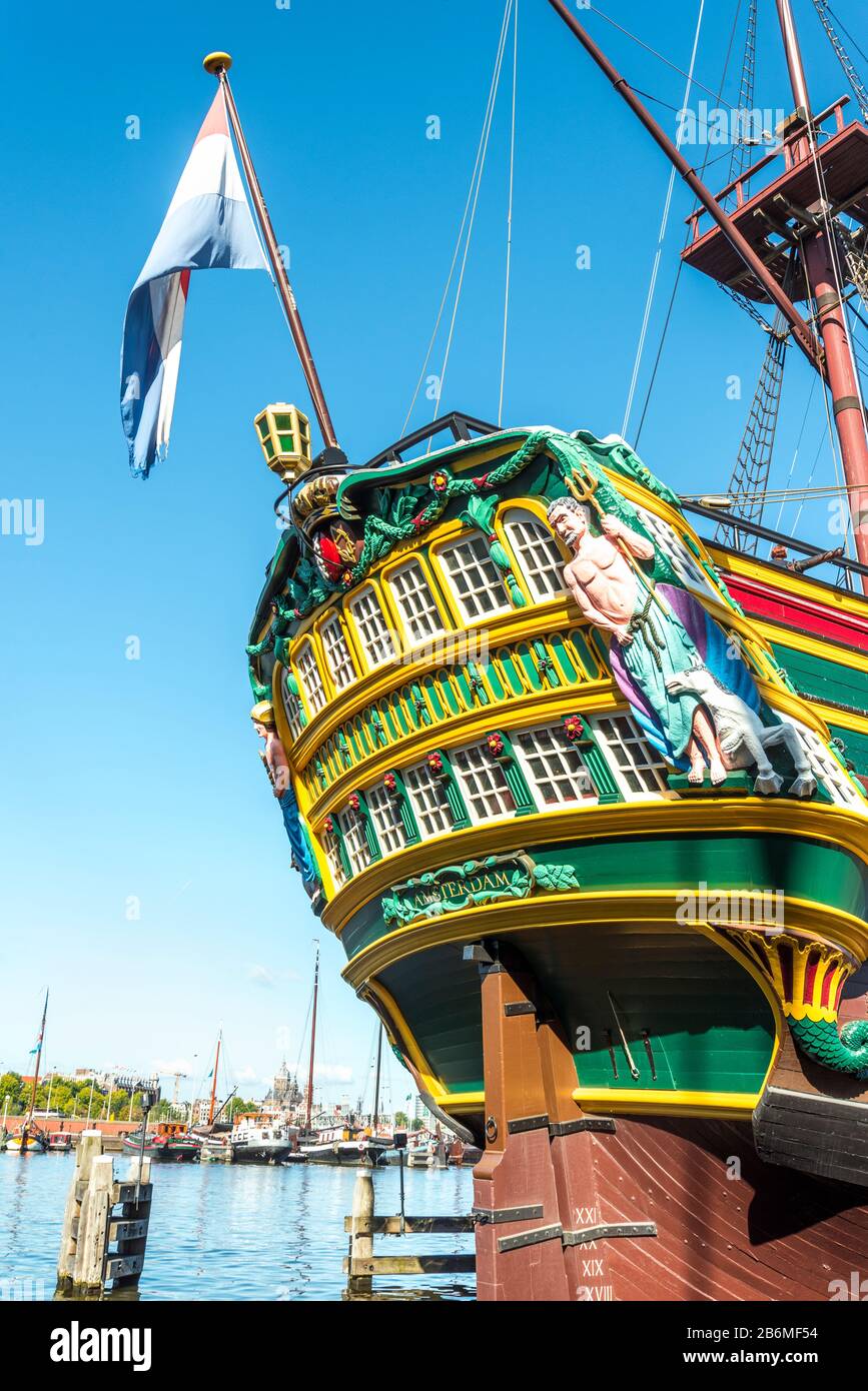 Compagnia Olandese Dell'India Orientale East Indiaman Amsterdam Al Museo Nazionale Marittimo (Het Scheepvaartmuseum) Di Amsterdam Foto Stock
