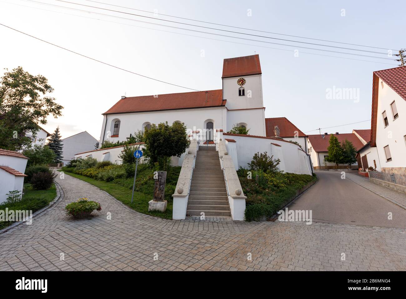 Chiesa di San Martino a Daiting, Baviera, Germania Foto Stock