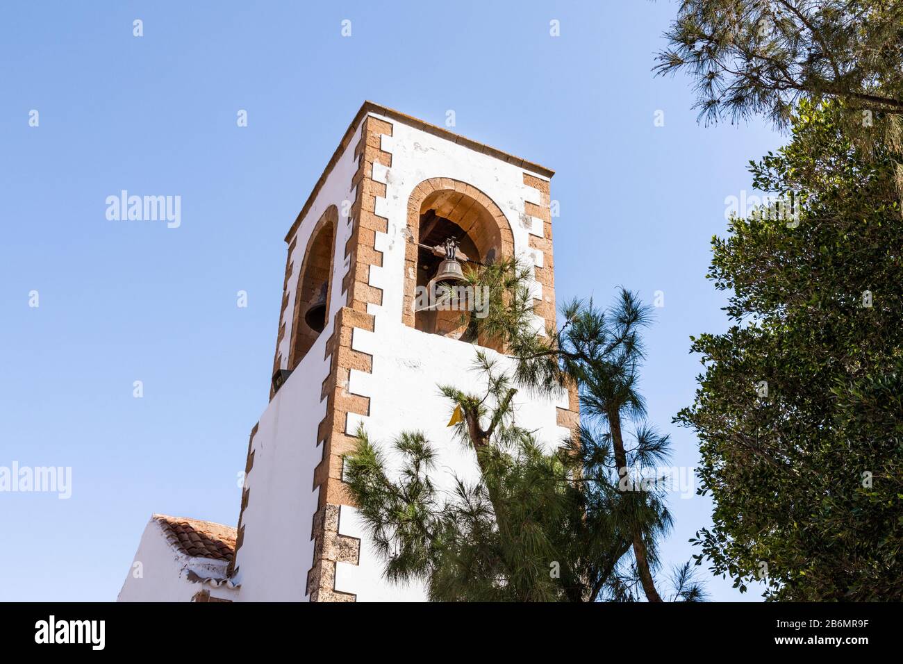 Chiesa diocesana di Obispado de Canarias a Tuineje, sull'isola delle Canarie di Fuerteventura Foto Stock