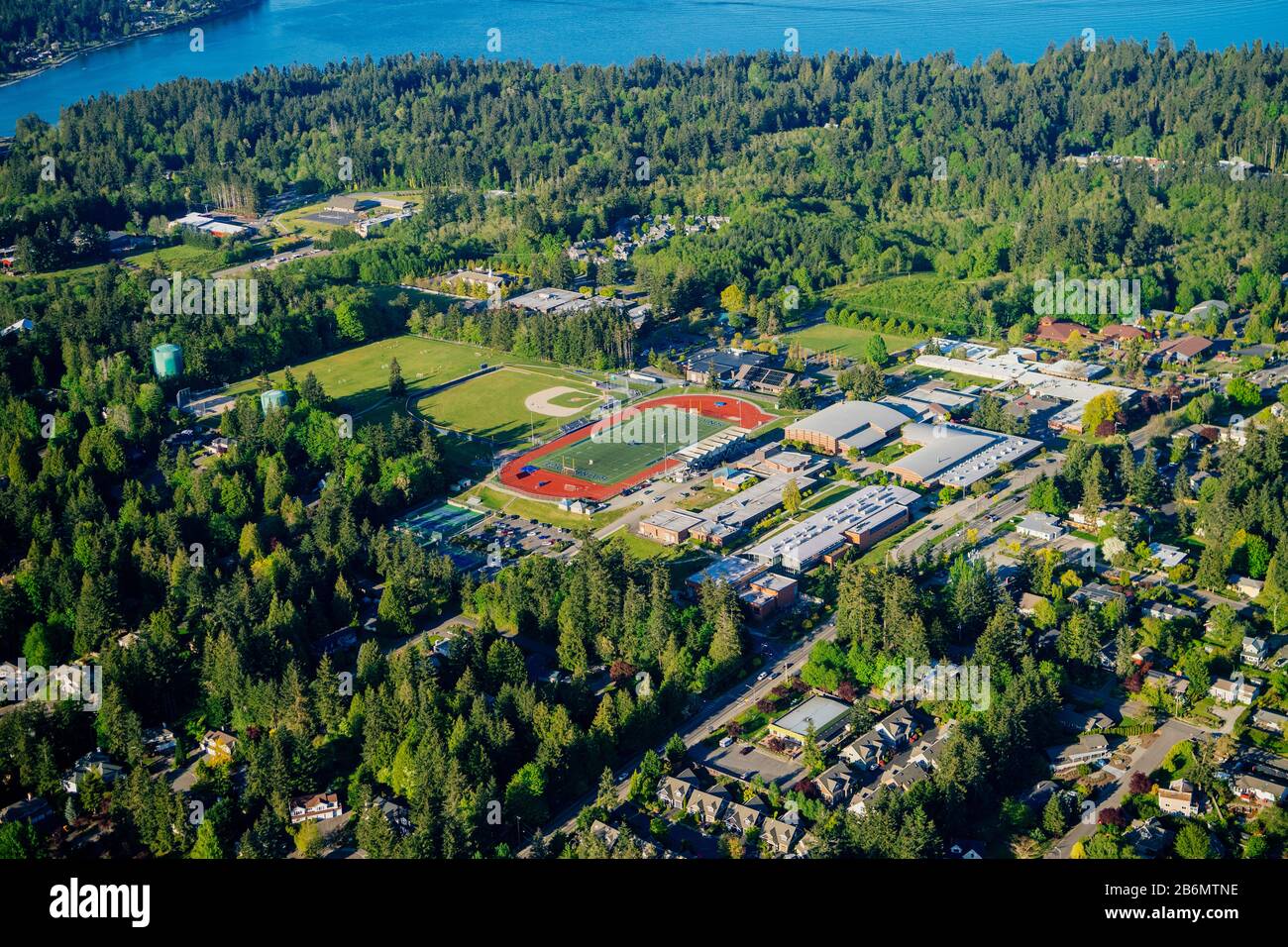 Bainbridge Island High School, Bainbridge Island, Washington, Stati Uniti Foto Stock